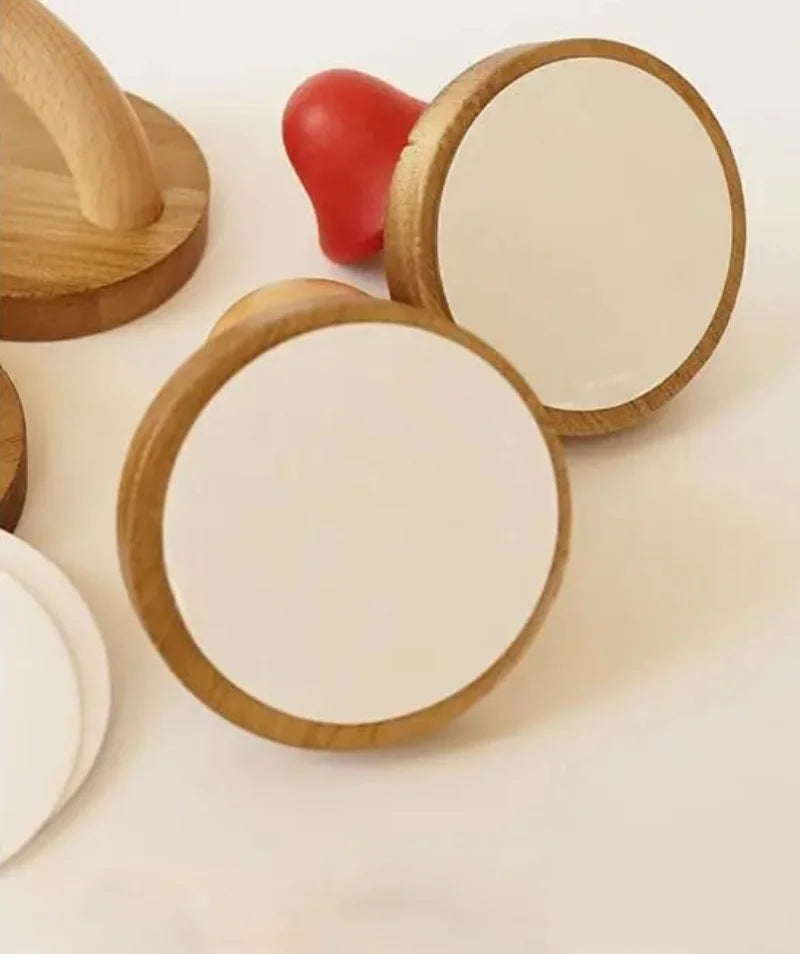 Mushroom Grove Wall Hooks - Set of 4 Rustic Wooden Hooks for Coats, Hats & Keys - Perfect for Entryway, Bedroom & Bathroom Organization