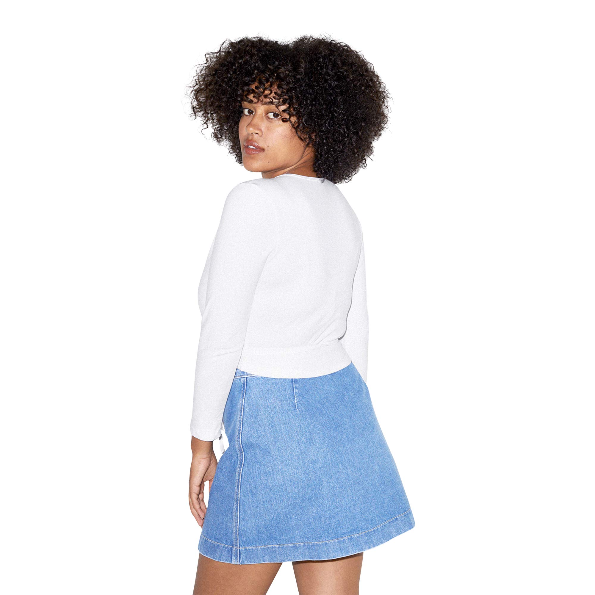 American Apparel Women's Cotton Spandex Julliard Long Sleeve T-Shirt | Comfortable Stretch Fit Casual Top for Everyday Wear | Perfect for Yoga, Workouts & Layering