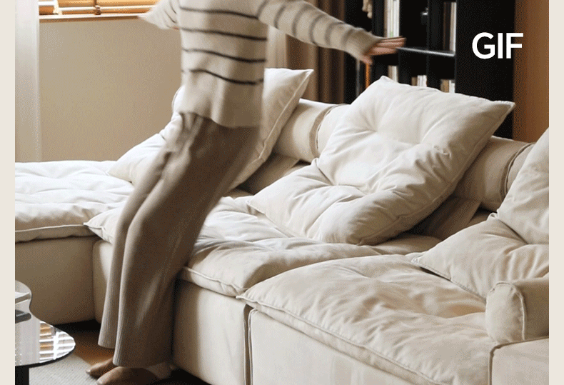 Luxury French Cream Fabric Modular Sectional Sofa - Customizable Living Room Furniture for Modern Home & Office Decor