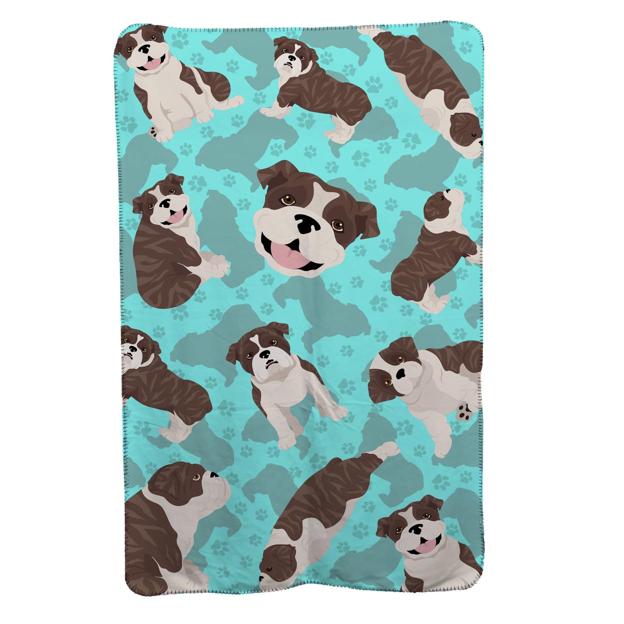 Caroline's Treasures MLM1049TBLT Brindle English Bulldog Soft Travel Blanket with Carry Bag - Cozy Airplane Blanket for Camping, Picnics, Beach & Concerts | Perfect for Indoor & Outdoor Use, Travel Accessories