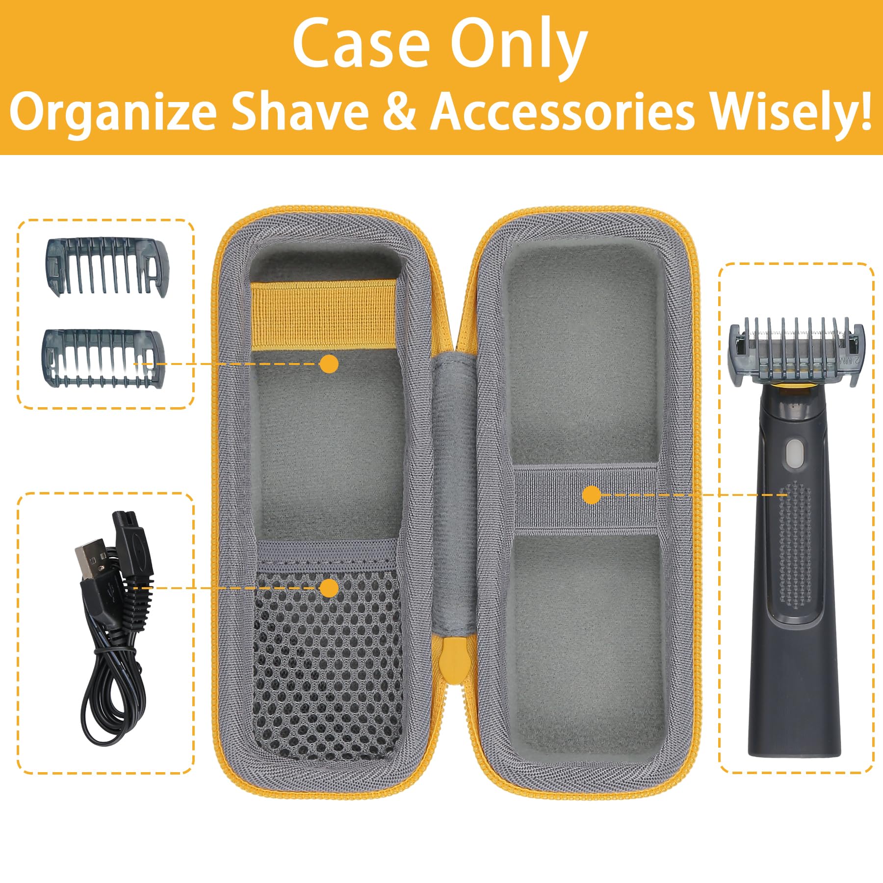 Aenllosi Hard Travel Case for Microtouch Solo Titanium & Beard Body Razor - Protective Storage Organizer for Men's Grooming Kit | Perfect for Home, Gym & Business Trips