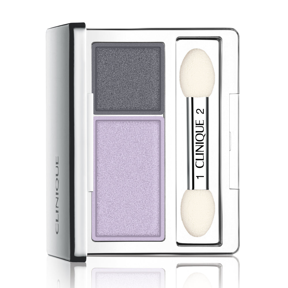 Clinique All About Shadow Duo - Blackberry Frost Shimmer Eyeshadow (1.7g/0.05oz) | Long-Lasting Pigmented Makeup for Day & Night Looks