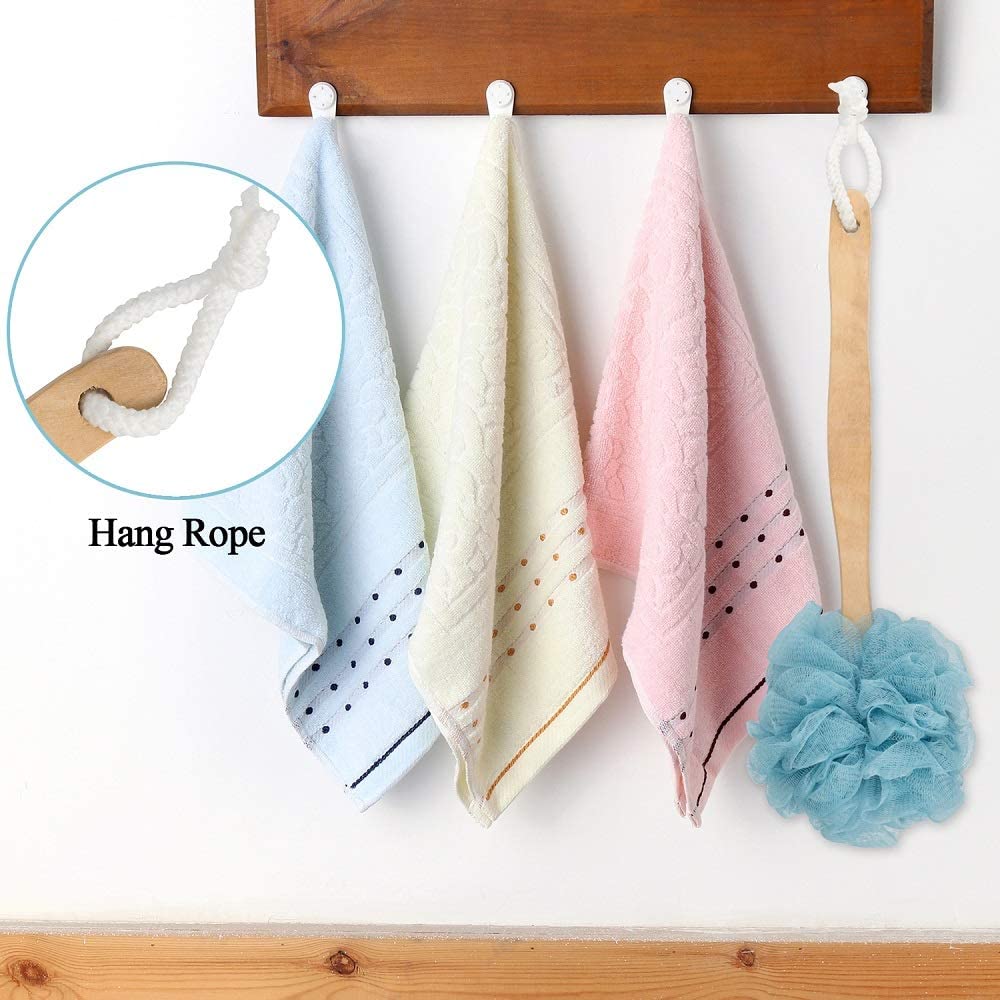 Adaamya® Unisex Long Handle Loofah Sponge Back Scrubber - Exfoliating Mesh Pouf Shower Brush for Bath & Body Care - Perfect for Spa, Massage and Deep Cleansing (Random Color, 1 Piece) - Ideal for Shower, Bathroom & Home Spa Relaxation