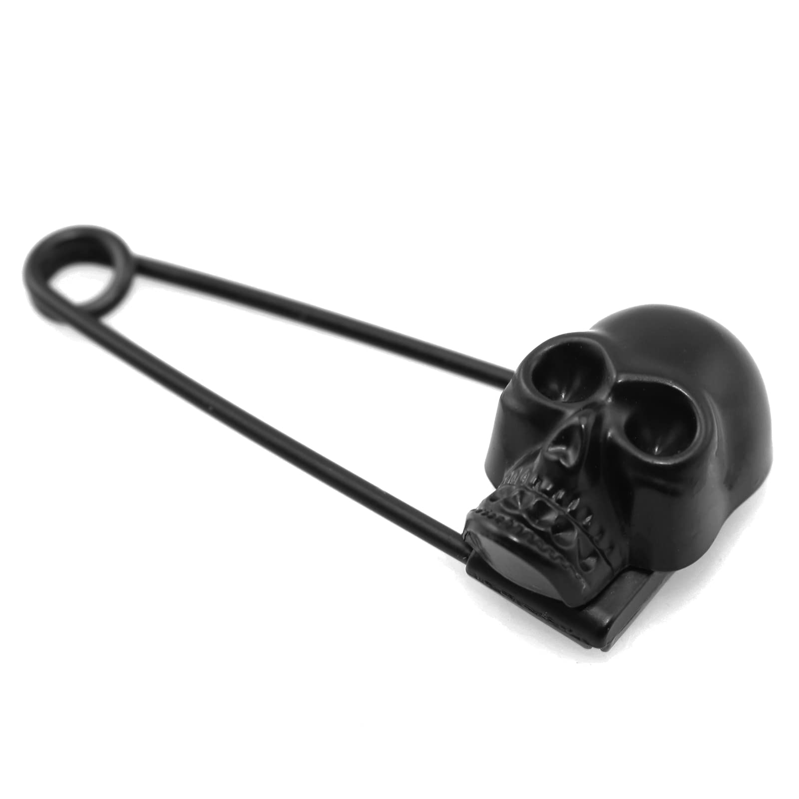 6PCS Black Skull Safety Pins for Blankets & Sweaters - Gothic Style
