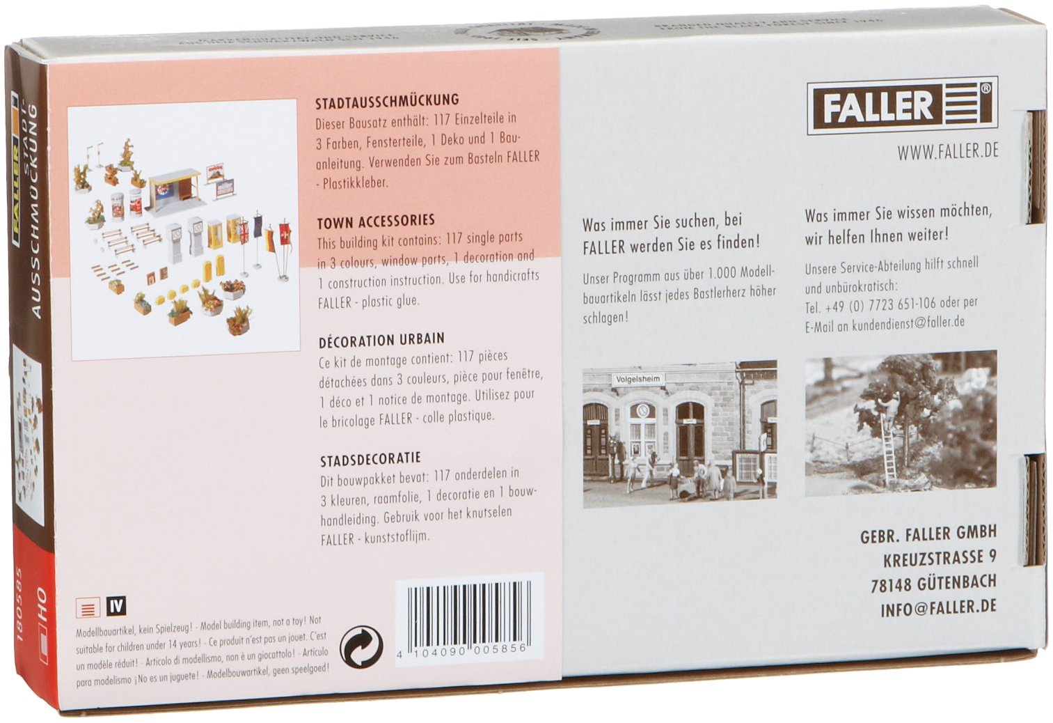 Faller 180585 Town Scenery Accessories for Model Train Sets