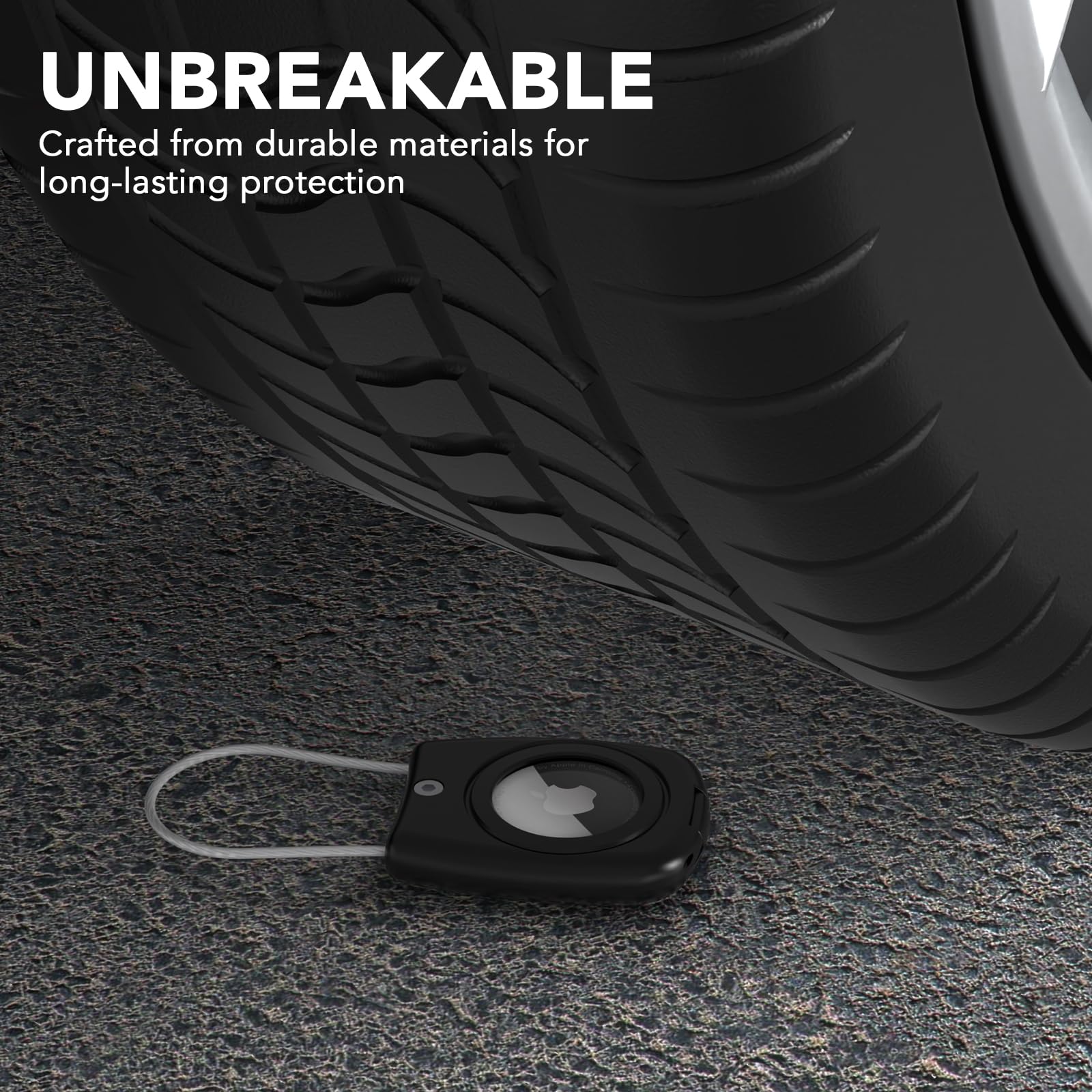 SPGUARD 2 Pack Waterproof AirTag Keychain Holder Case - Compatible with Apple AirTag, Secure Key Ring Holder, Lightweight & Anti-Scratch Protective Cover for Keys, Pets, Luggage - Perfect for Travel, Daily Use & Pet Tracking
