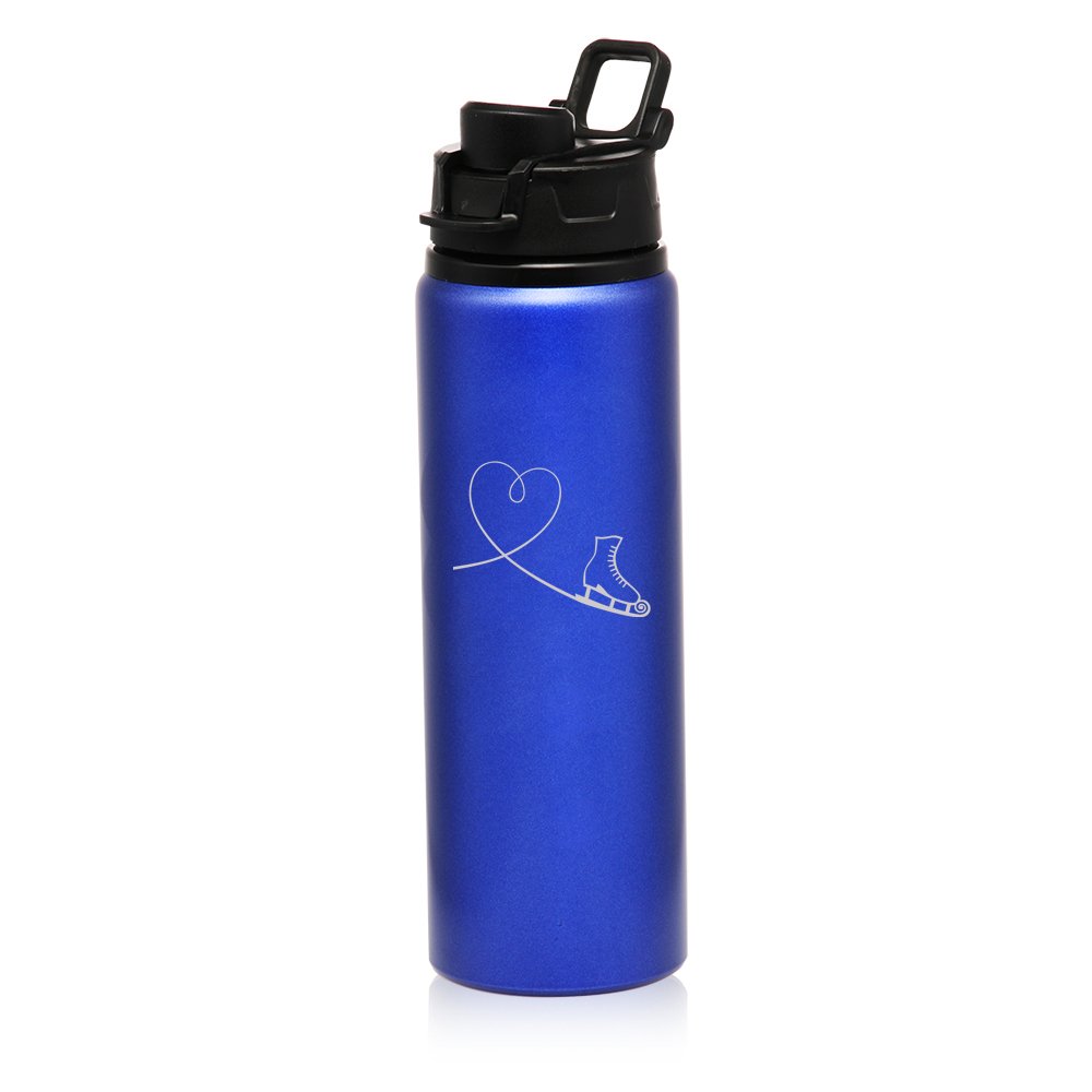 25 oz Aluminum Sports Water Bottle - Leak Proof, BPA Free, Insulated for Hot & Cold Drinks - Perfect for Travel, Gym, Hiking & Ice Skating