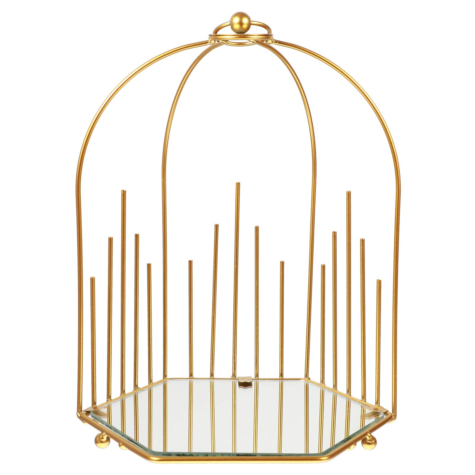 YARDWE Cosmetic Organizer - Bird Cage Makeup Storage Shelf for Perfume, Lotion & Skincare Products | Desktop Vanity Organizer & Cupcake Stand | Perfect for Bathroom Counter, Dressing Table & Beauty Salon Display