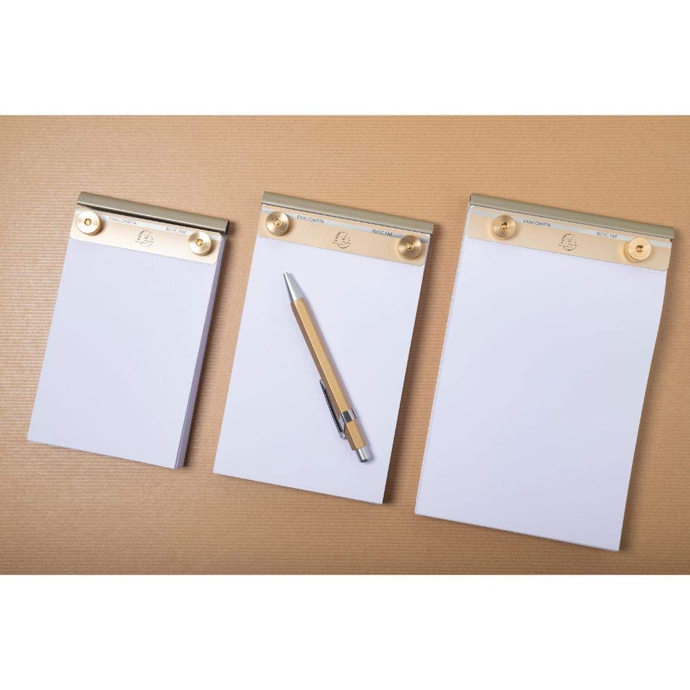 Exacompta No.4 Desk Pad - 21x13.5cm Plain Writing Notepad for Office & Home Use - Perfect for Notes, To-Do Lists & Daily Planning
