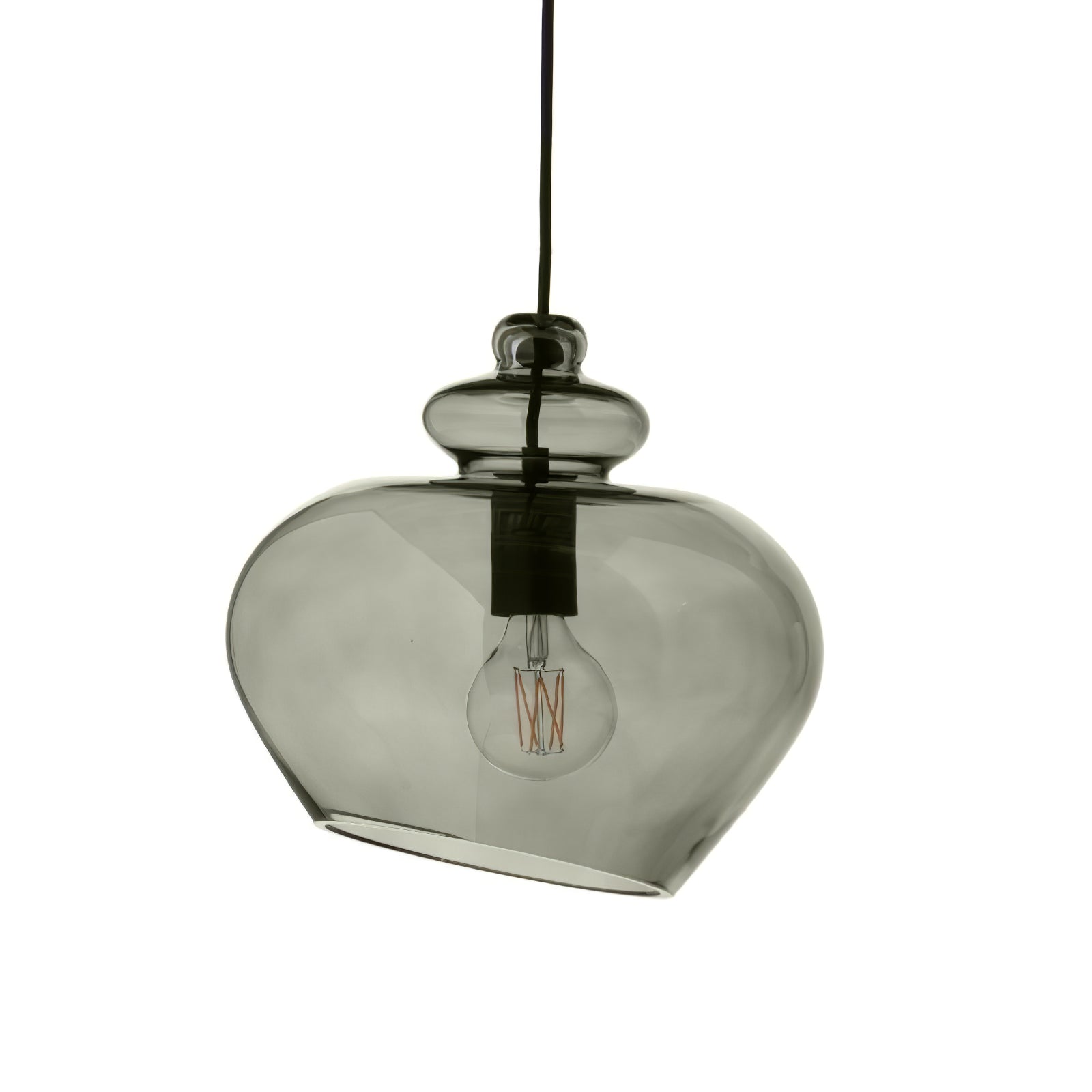 Grace Pendant Lamp - Modern Hanging Light Fixture for Dining Room, Kitchen Island & Bedroom Decor | Elegant Glass Ceiling Light with Adjustable Cord