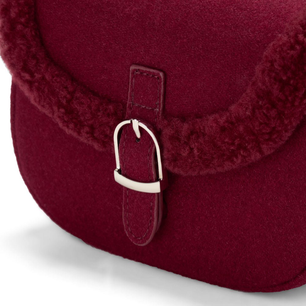 Premium Burgundy Shea Wool Scarf - Soft & Warm Winter Accessory for Women - Perfect for Cold Weather, Outdoor Activities & Fashion Layering
