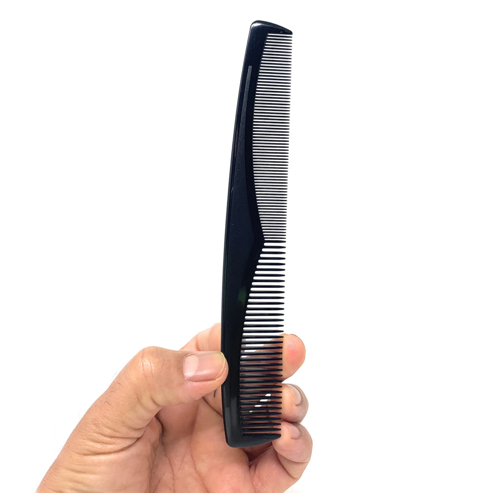 Scalpmaster 7.5 Inch Heat Resistant Barber Comb - Professional Salon Finishing Comb for Men & Women - Hair Cutting & Styling Tool - 2 Pack for Travel & Home Use
