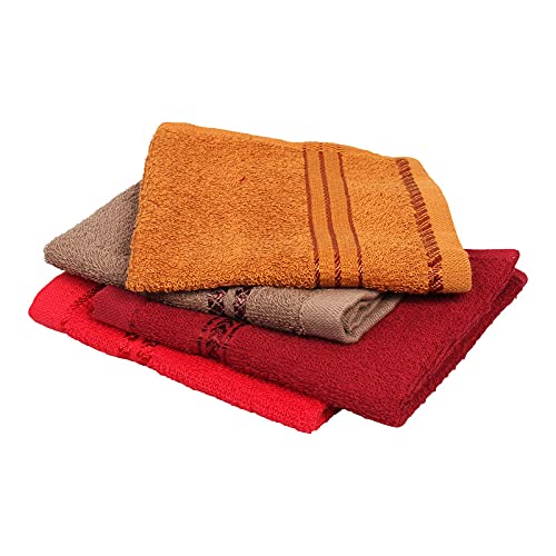 GRGRASP 100% Cotton Soft 300 GSM Face Towel Set of 24 pcs (27x27cm Small) Multi Color - Perfect for Spa, Gym, Travel & Home Use