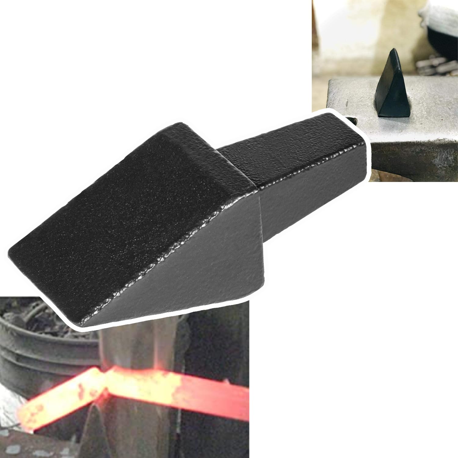 2'' Shank Blacksmith Anvil Hot Cut Hardy Tool - Heavy Duty Forging & Metal Cutting Tool for 2 Inch Hardy Hole or Vise Use - Perfect for Blacksmithing, Knife Making & Metalworking (Black)