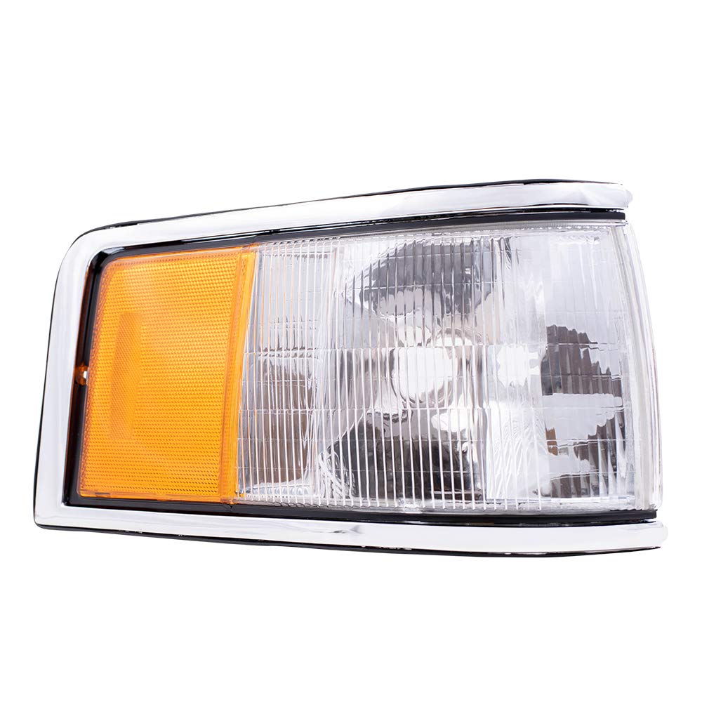 Brock Replacement Driver & Passenger Side Marker Lights for 1990-1994 Lincoln Town Car - FOVY15A201B FOVY15A201A Compatible - Enhance Visibility & Safety for Night Driving