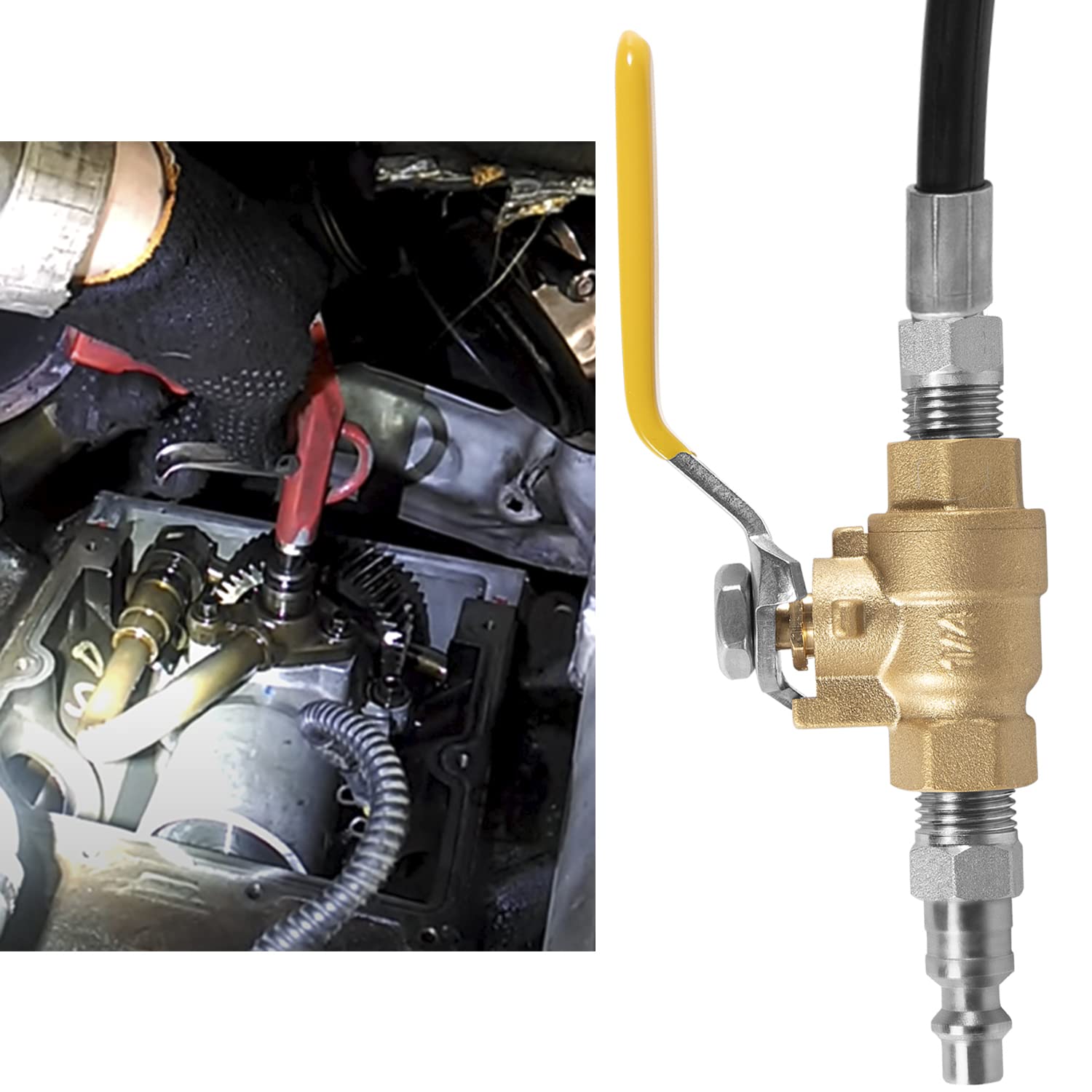 **Camoo High Pressure & Air Leak Test Gauge Kit for 1994-2007 Ford 6.0L & 7.3L Powerstroke F250 F350 - Dual Purpose Diagnostic Tool for Engine Performance Testing & Leak Detection**    *(Perfect for Mechanics & DIY Enthusiasts to Diagnose Fuel System Issues & Boost Engine Efficiency)*