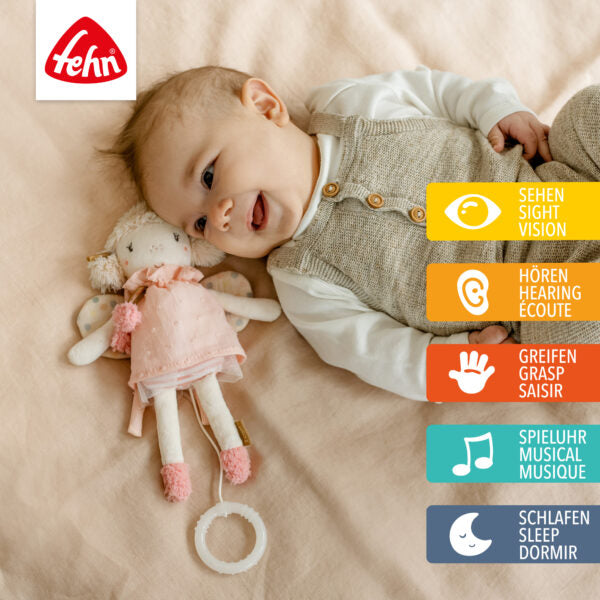 Fehn Mini Musical Fairy - Portable Wind-Up Music Box for Kids, Nursery Decor, Baby Shower Gift - Perfect for Bedtime, Playtime & Special Occasions