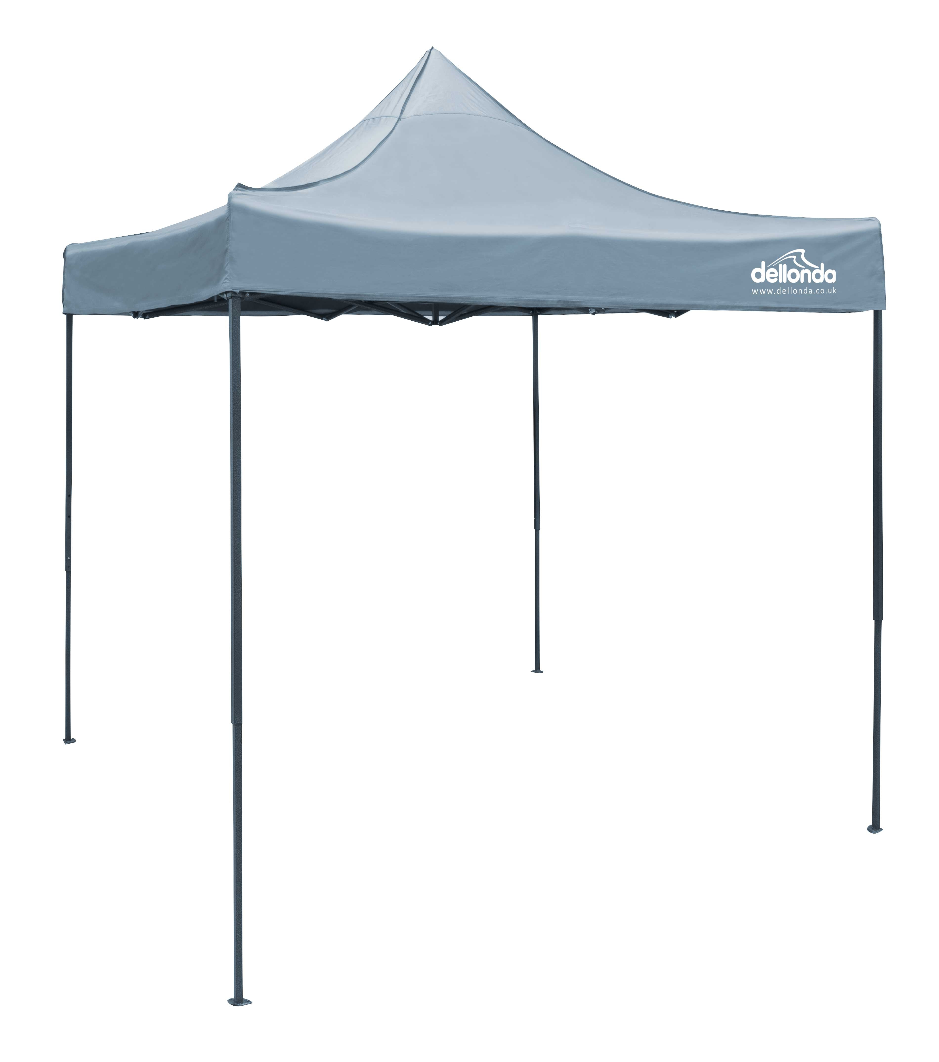 Premium 2x2m Pop Up Gazebo Tent - Water Resistant Outdoor Canopy with Carry Bag, Stakes & Weight Bags (Grey, DG129) - Perfect for Camping, Backyard Parties & Beach Outings