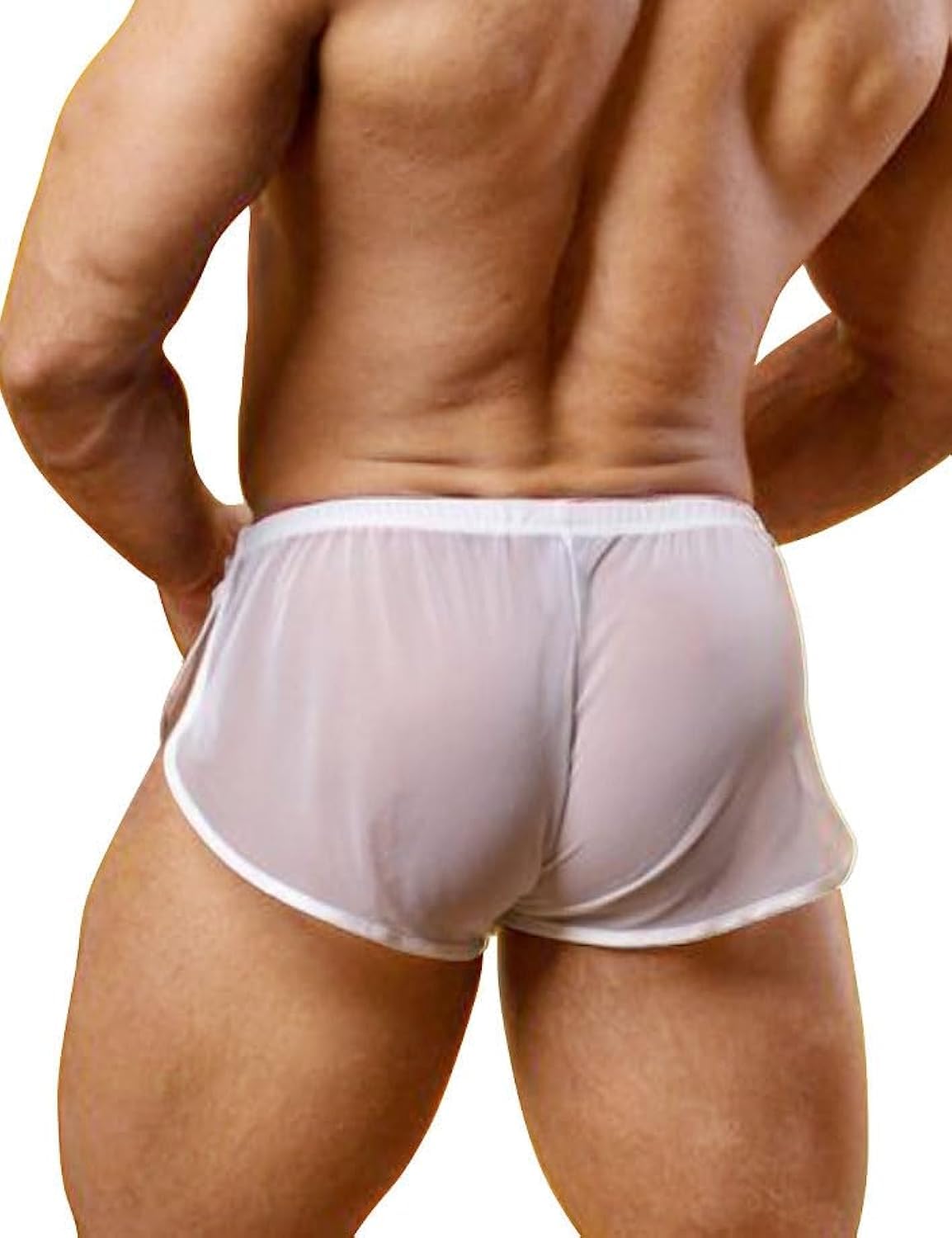Men's Low Rise Split Shorts - Exotic Lounge Boxer Briefs for Comfort & Style - Perfect for Sleepwear, Gym, and Casual Wear