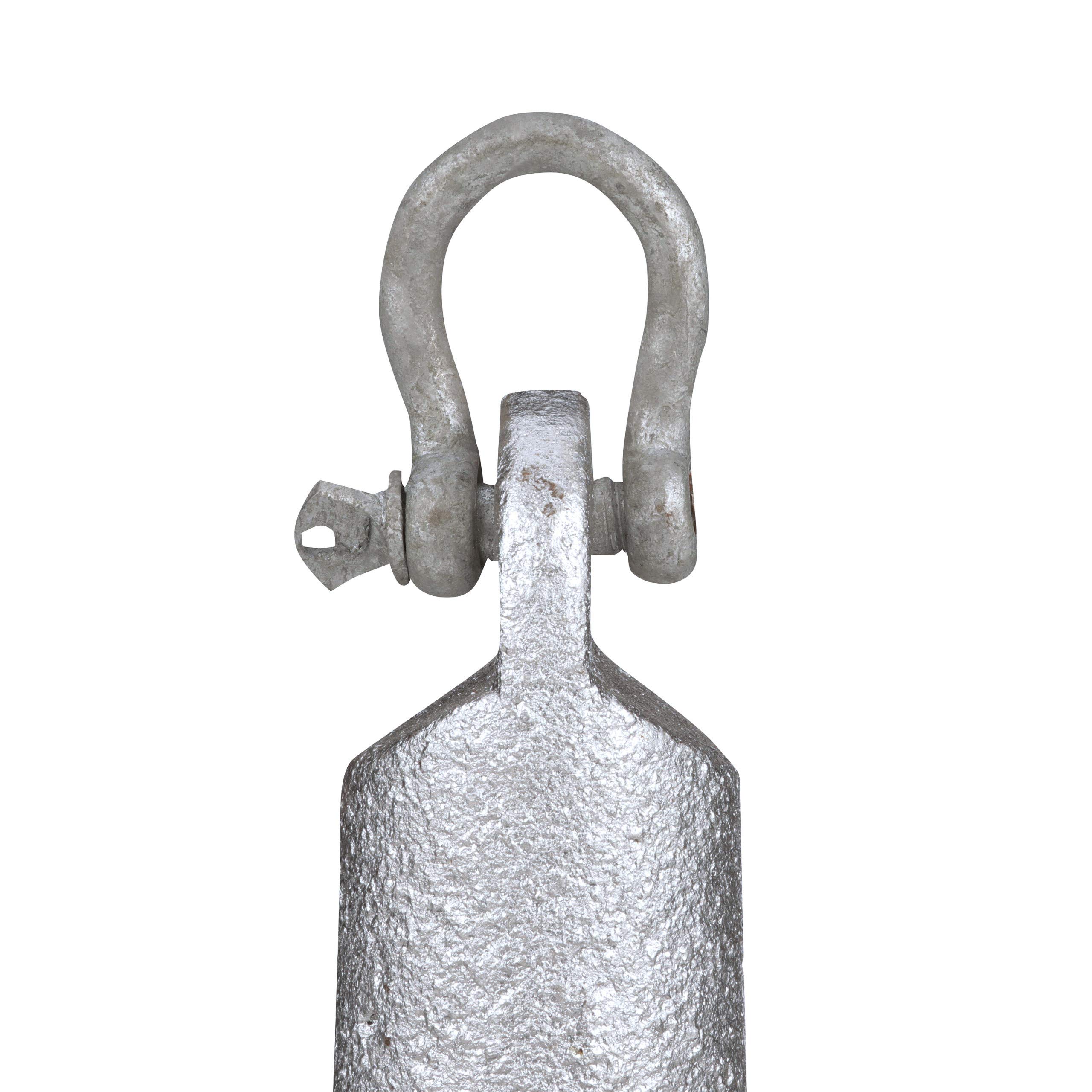 Seachoice Mushroom Anchor - Heavy Duty Cast Iron with Aluminum-Painted Silver Finish - Perfect for Boat Mooring, Dock Anchoring & Marine Applications
