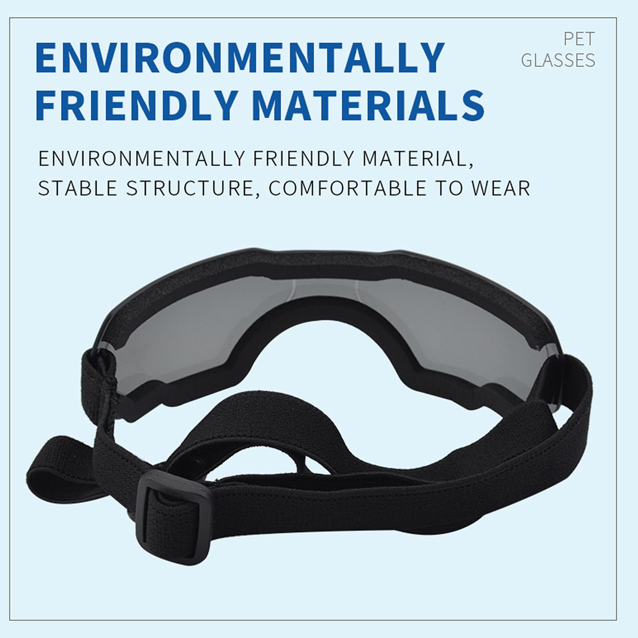 UV Protection Dog Goggles for Medium Dogs - Adjustable Strap, Windproof & Snowproof Pet Sunglasses - Eye Protection for Hiking, Running, Beach & Outdoor Adventures