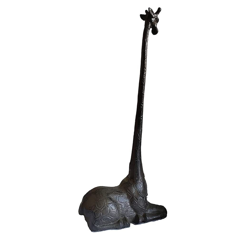WINTENT Cast Iron Giraffe Paper Towel Holder Stand - Rustic Kitchen & Bathroom Towel Rack for Countertop or Wall Mount - Perfect for Farmhouse, Vintage Decor