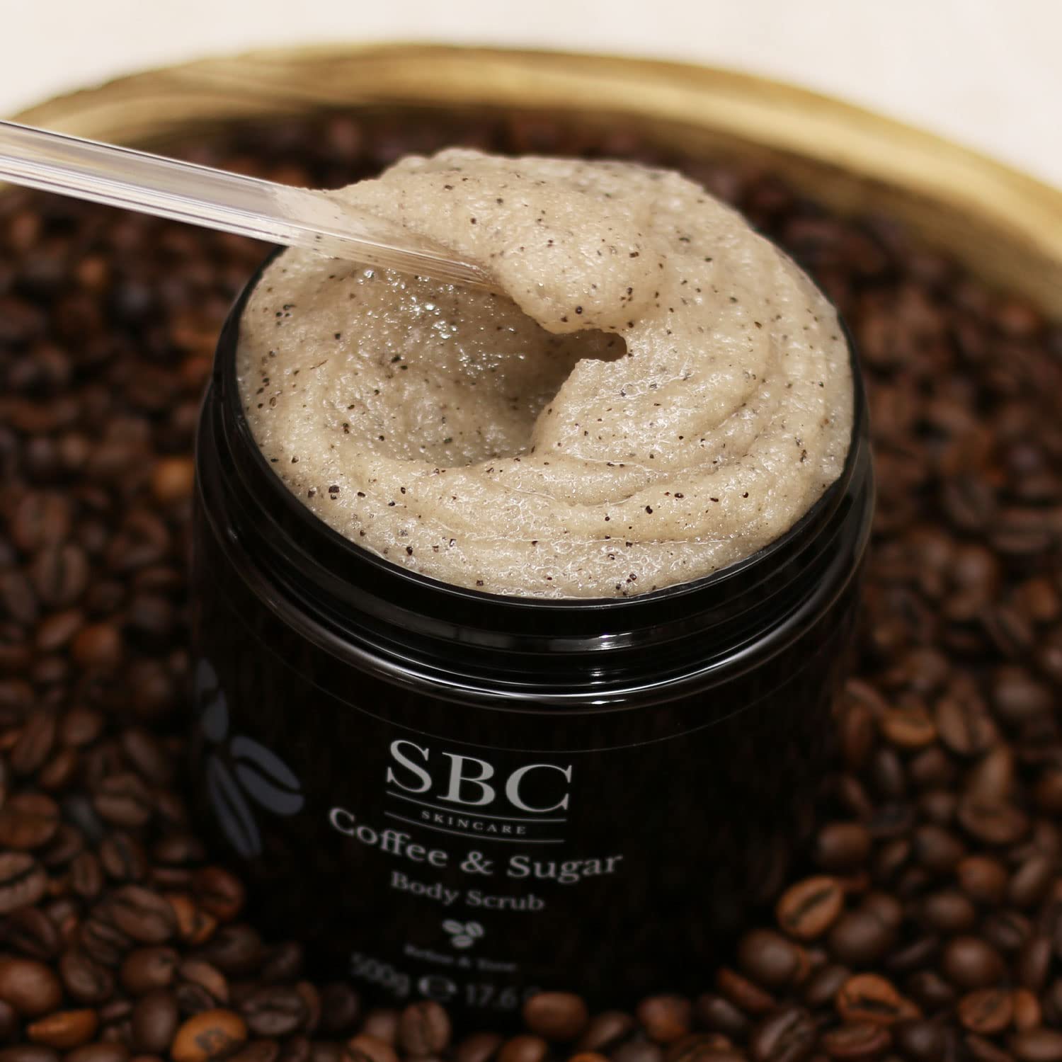 Organic Coffee & Sugar Body Scrub 500g - Exfoliating & Moisturizing Skincare for Smooth Soft Skin - Perfect for Dry Skin Care & Spa Treatment at Home