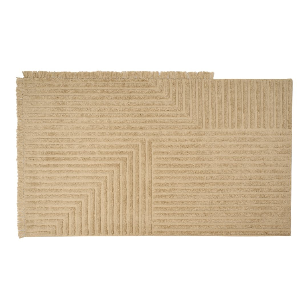 Ferm Living Crease Wool Rug - Soft & Durable Handmade Area Rug for Living Room, Bedroom, or Office - Perfect for Cozy Home Decor