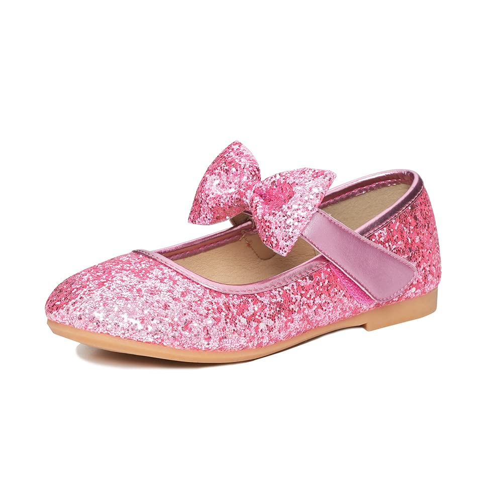 Sparkly Ballet Flats for Girls - Toddler Slip-On Dress Shoes with Glitter | Perfect for Parties, School & Special Occasions