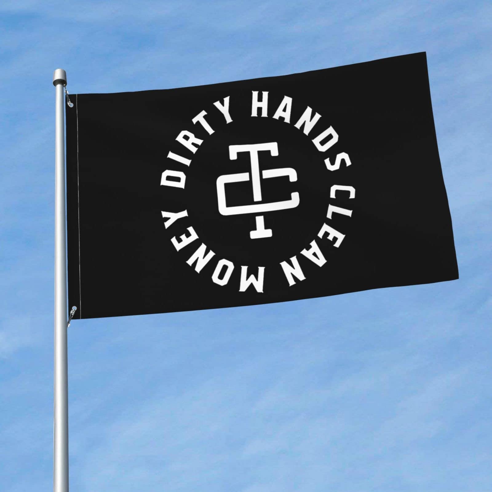 Dirty Hands Clean Money 3X5 USA Flag - Patriotic Garden & Outdoor Decoration for Home, Yard, Porch - Heavy Duty American House Banner for All Seasons & Holidays