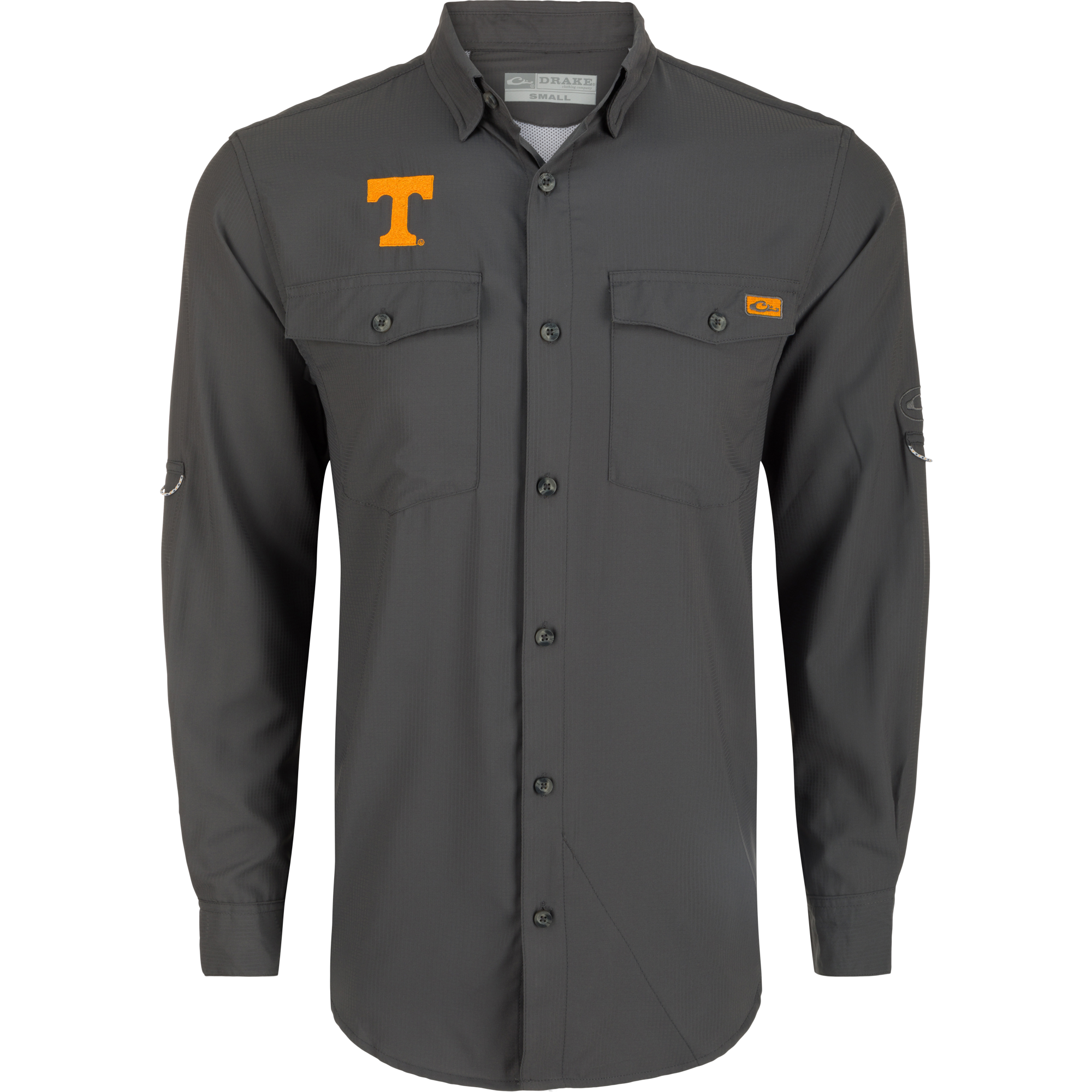Tennessee Frat Dobby Solid Long Sleeve Shirt for Men - Comfortable Cotton Button Down Casual Shirt for College, Party & Everyday Wear