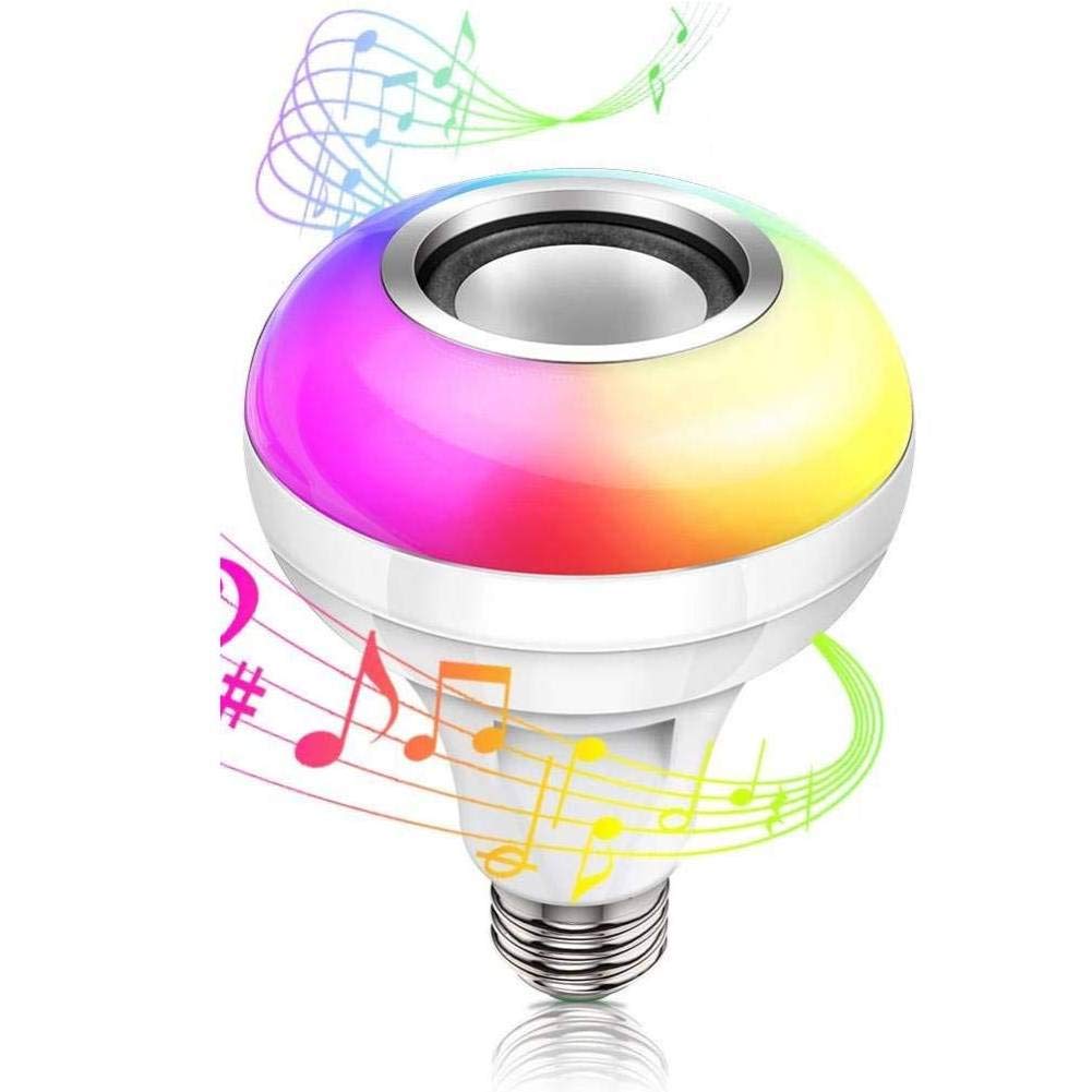 Bluetooth LED Music Light Bulb with RGB Color Changing & Remote Control - Wireless Speaker Bulb for Home, Bedroom, Living Room & Party Decor - App Controlled Smart Lighting for Mood & Entertainment