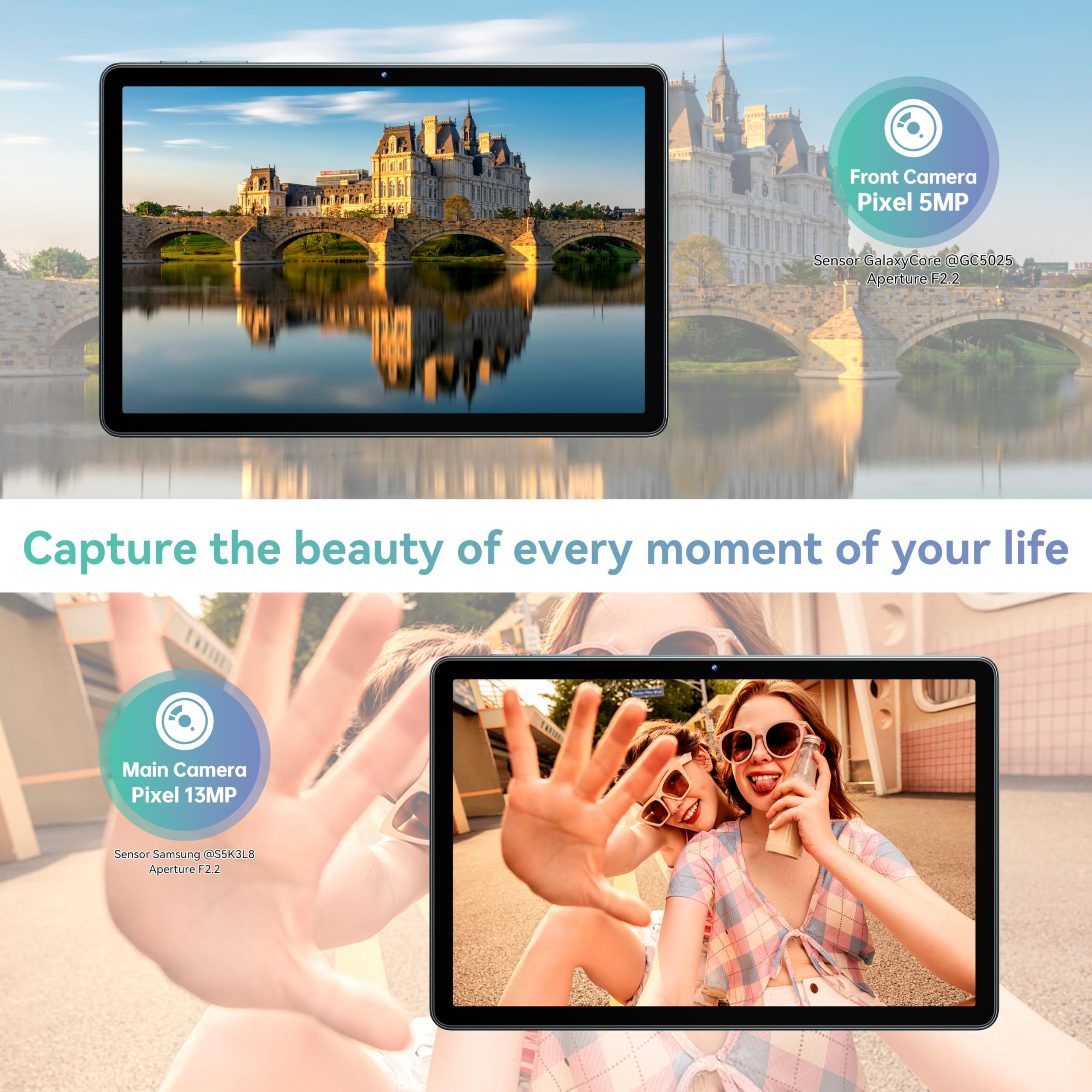 OUKITEL OT11 Tablet 11 Inch Android 14 (2024 Latest Model) - 16GB RAM (4+12GB) 128GB ROM (Expandable to 1TB) with Stylus, 8000mAh Battery, 13MP Camera, 4G LTE/5G WiFi, Octa-Core Processor - Green | Perfect for Gaming, Work & Travel