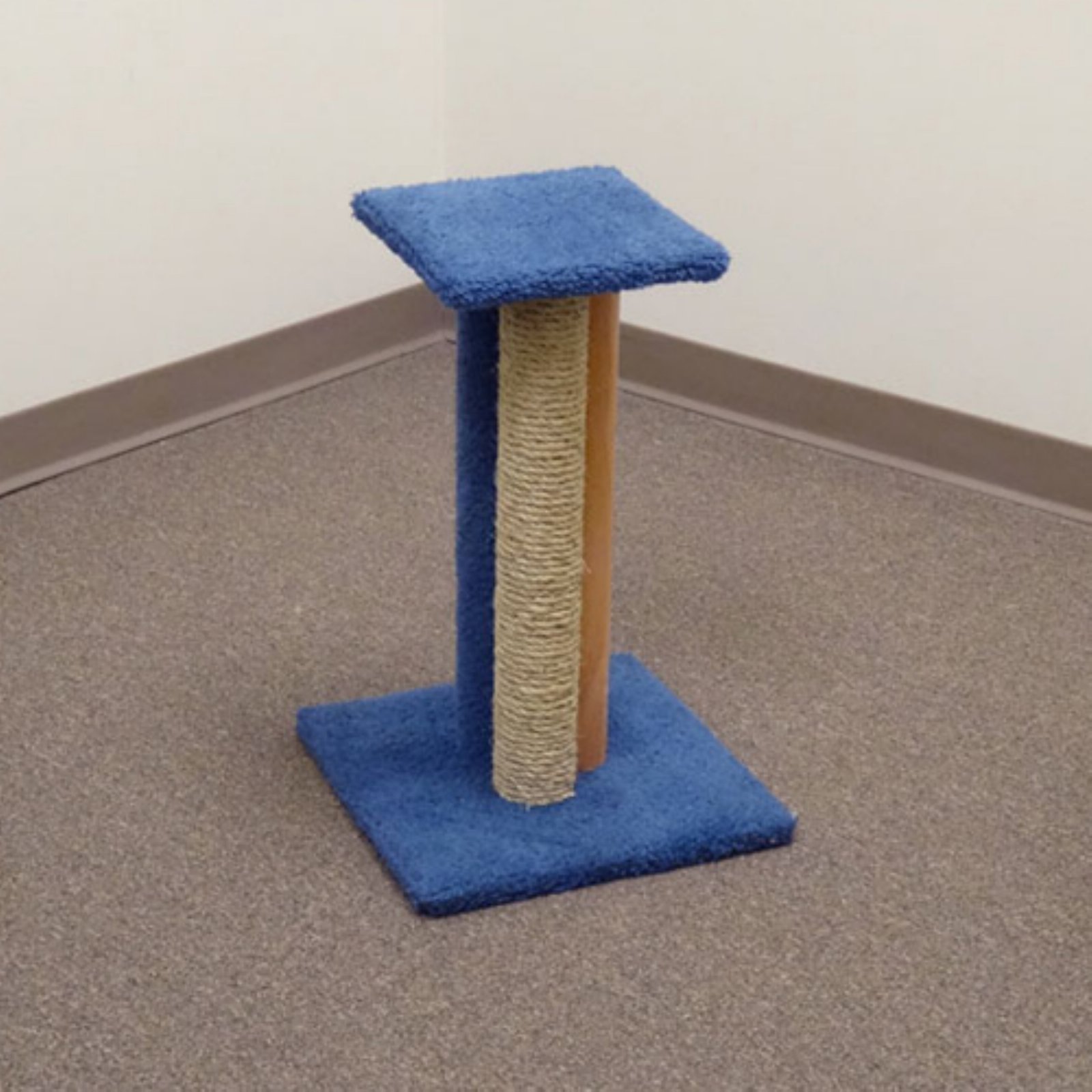 Premium Triple Cat Scratcher & Condo - Beige Cat Tree for Multiple Kittens - Durable Scratching Post with Lounging Perches for Play & Relaxation in Living Room or Bedroom
