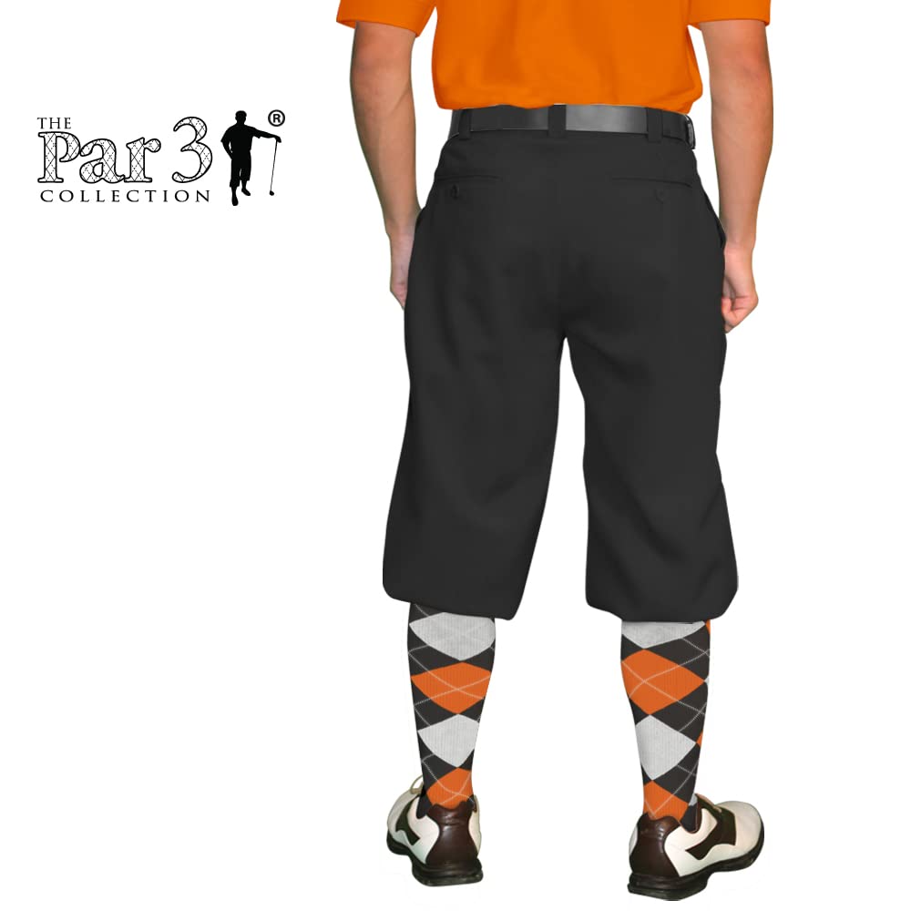 Premium Black Microfiber Plus Fours for Men - Comfortable Golf & Casual Wear Pants for Outdoor Sports & Leisure Activities
