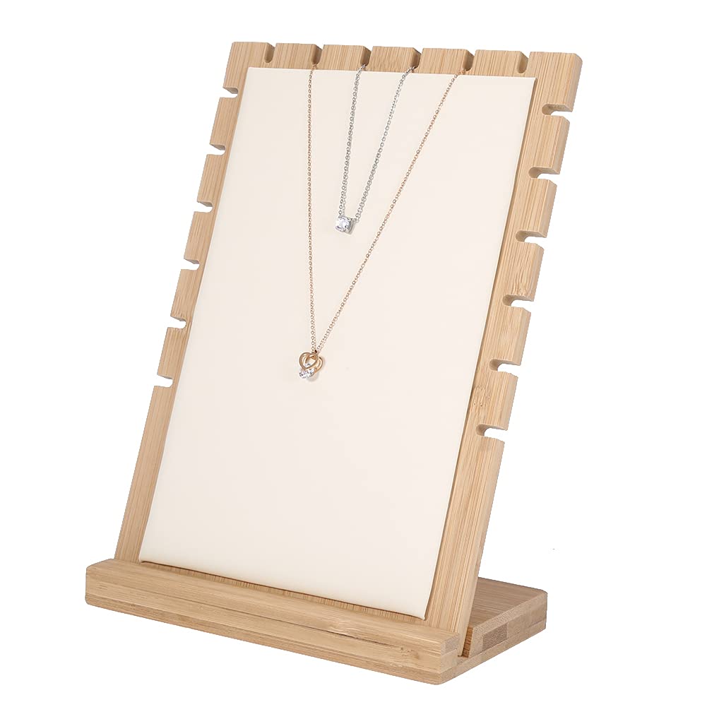 AYNEFY Wooden Jewelry Organizer Stand - Necklace Bracelet Earring Pendant Display Holder Rack for Jewelry Showcase & Home Decor | Perfect for Bedroom, Bathroom, and Retail Store Display