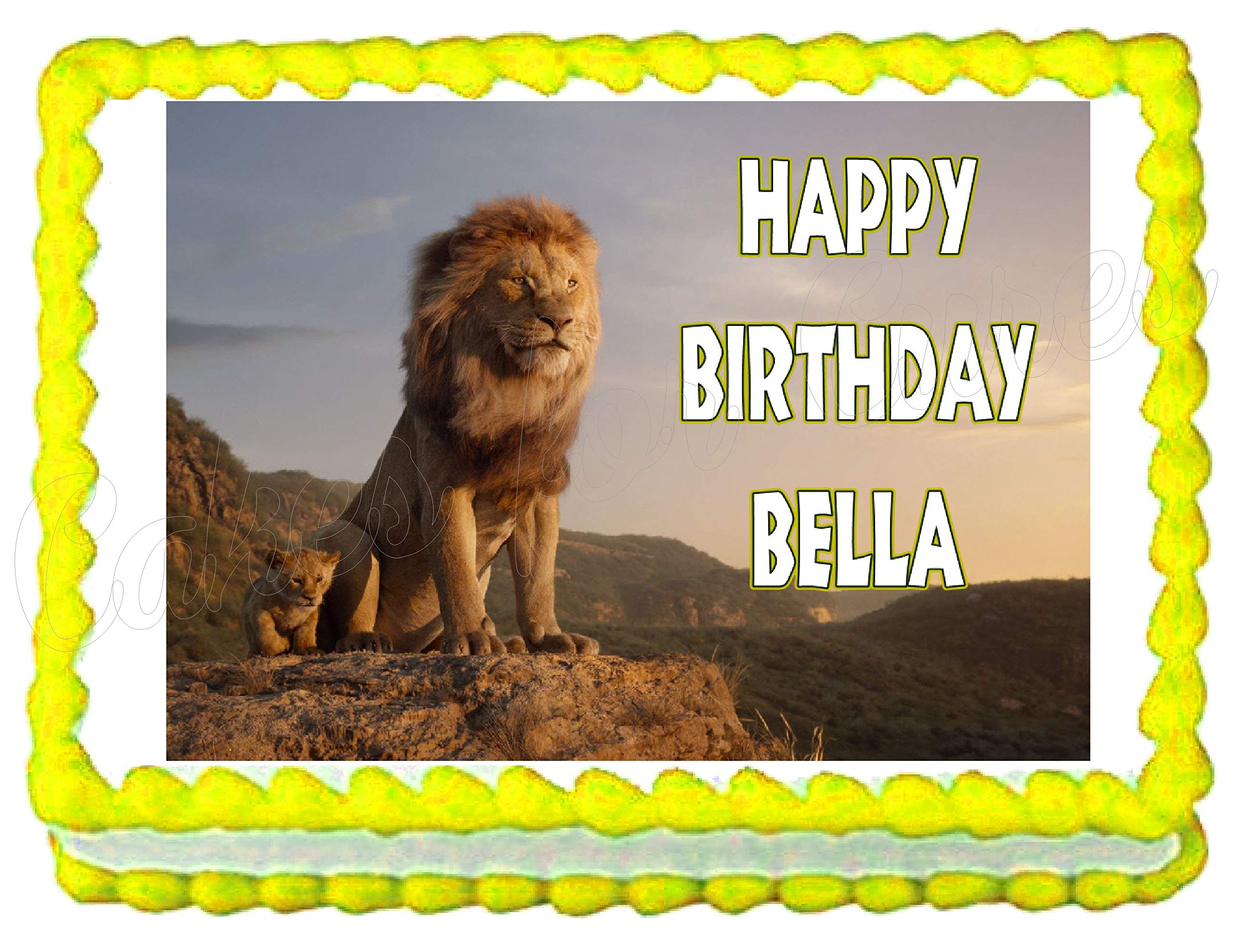 Lion King Edible Cake Topper - Custom Printed Frosting Sheet for Birthday Cakes - Perfect for Disney Themed Parties, Baby Showers & Special Celebrations