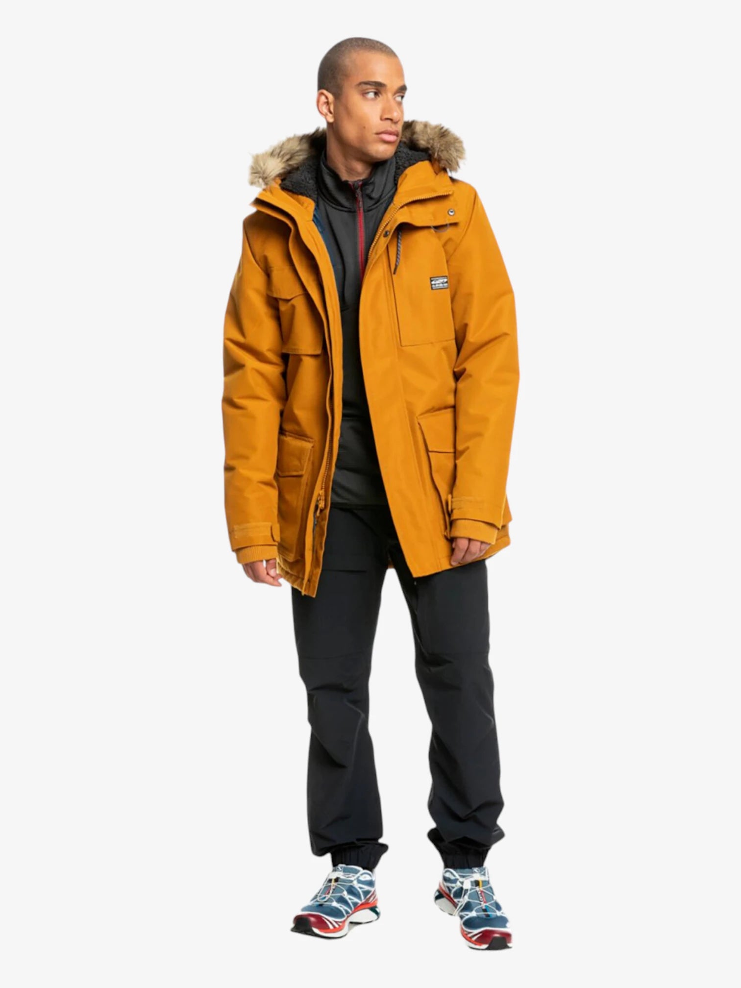 Quiksilver Ferris Brown Camper Parka Jacket - Waterproof, Windproof Outdoor Coat for Hiking, Camping & Winter Adventures