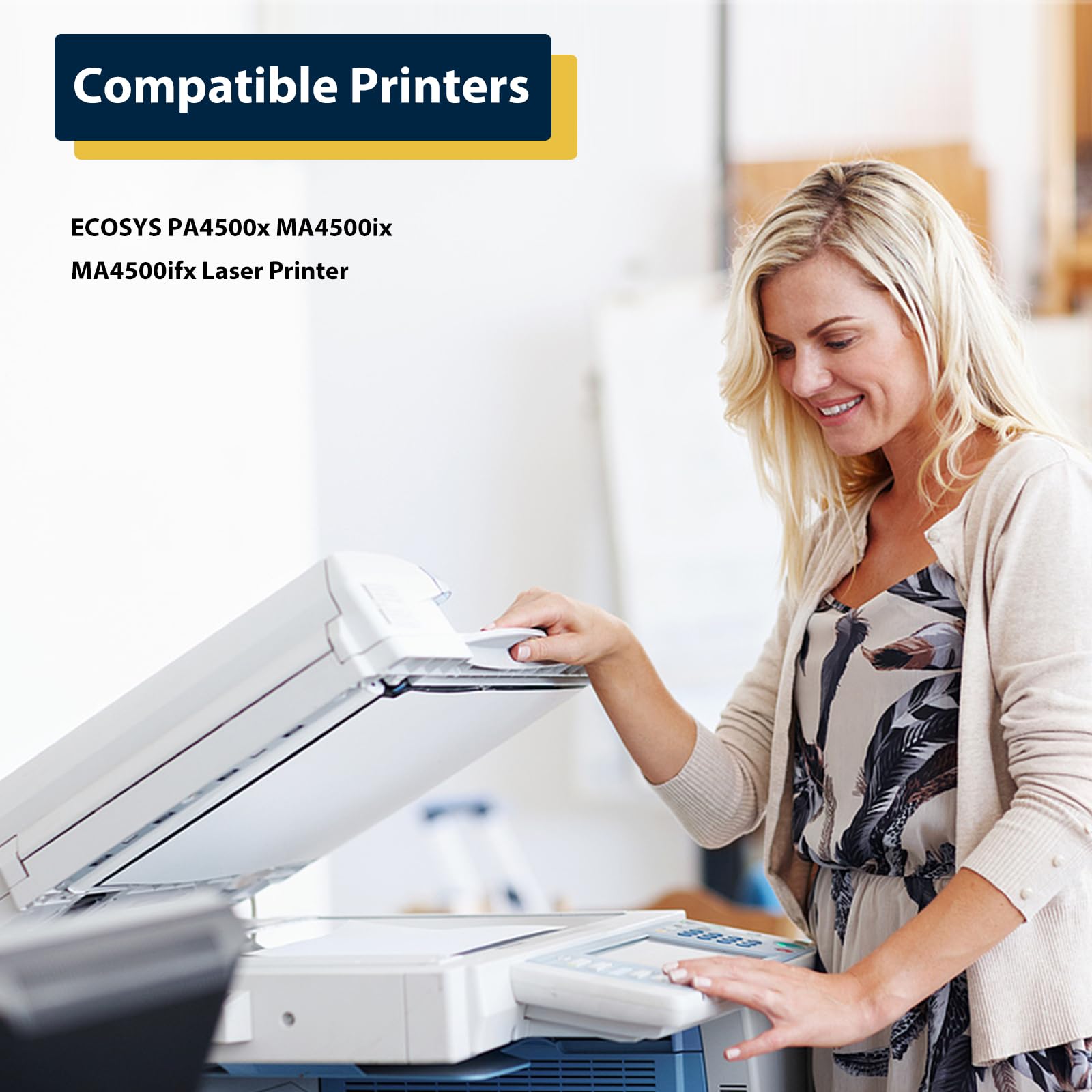 TK-3402 Black Toner Cartridge (2-Pack) - Compatible with Kyocera TK3402/1T0C0Y0US0 for ECOSYS PA4500x/MA4500ix/MA4500ifx Laser Printers - 12,500 Pages - High Yield Replacement Toner for Office & Home Printing