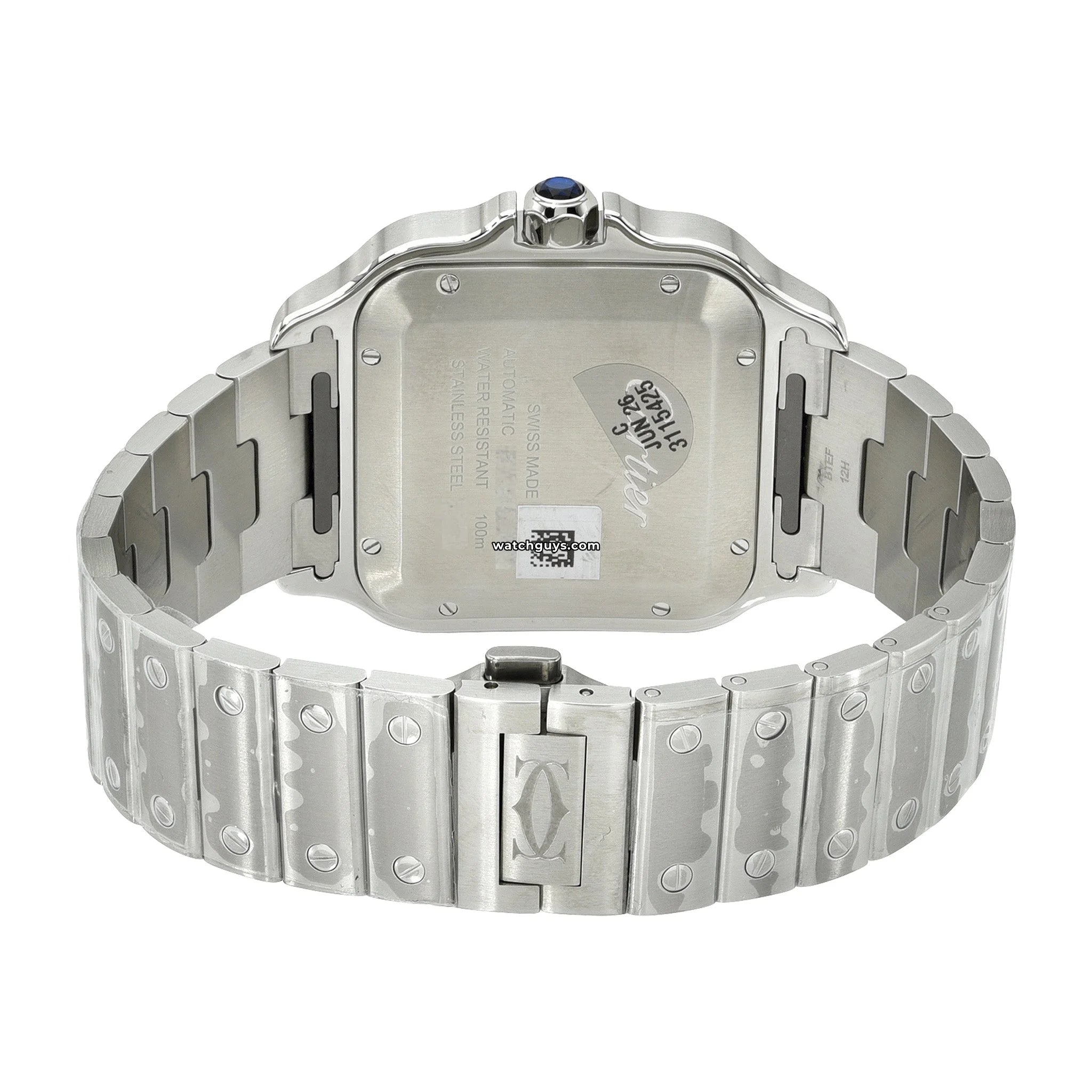 Cartier Santos Dual Time Stainless Steel Watch WSSA0076 - Luxury Men's Automatic Timepiece for Travel & Business
