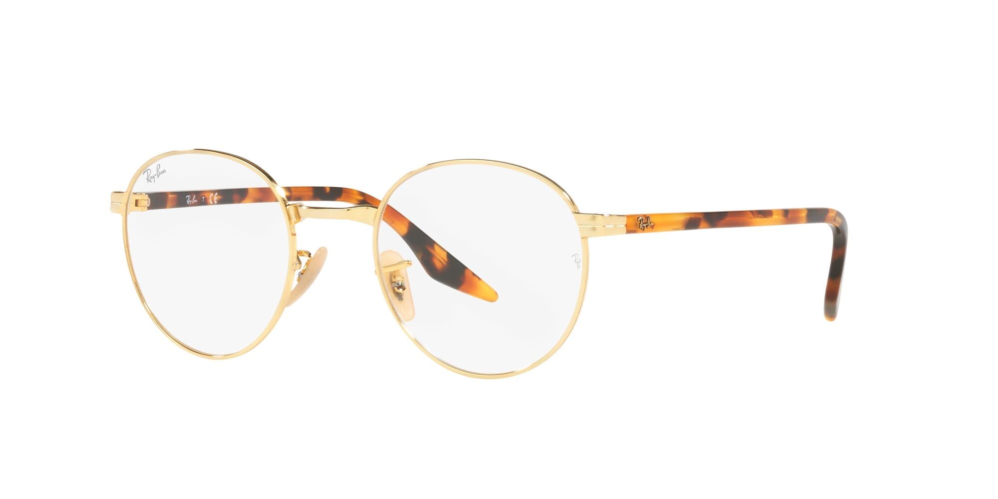 Ray-Ban Rx3691vf Low Bridge Fit Round Prescription Eyewear Frames for Men & Women - Comfortable Glasses for Small Nose Bridge, Perfect for Reading & Daily Wear