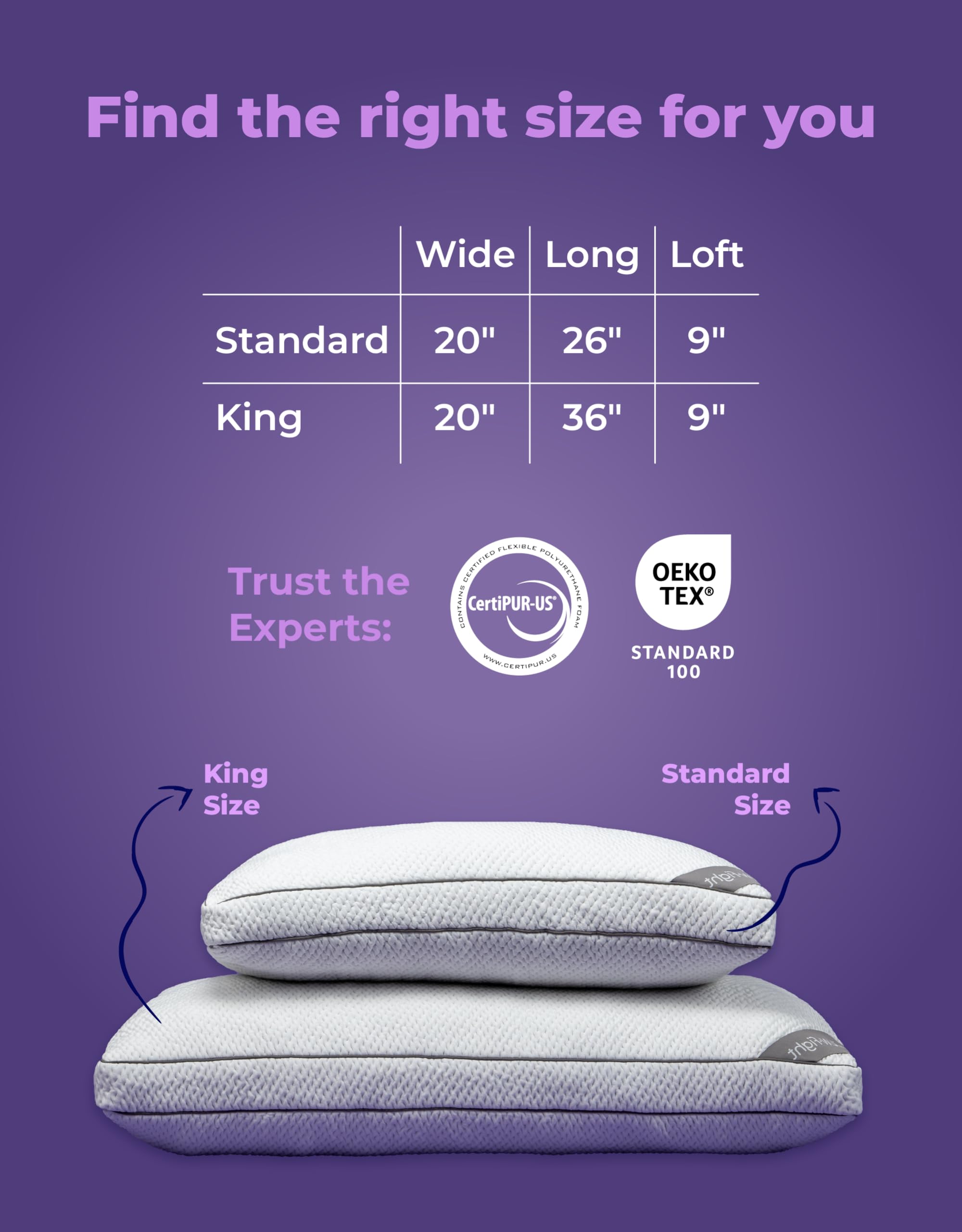 Premium Memory Foam Pillow - Adjustable Cooling King Size Pillows (2 Pack) for Neck Support & Comfort - Ideal for Side Sleepers, Back Pain Relief & Luxury Bedding