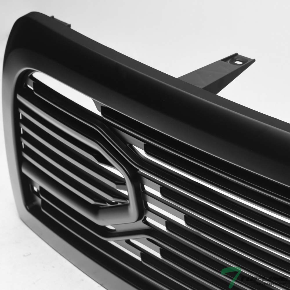 2010-2018 Dodge Ram 2500/3500/4500/5500 Matte Black Big Horn Style Horizontal Front Bumper Grill Grille Replacement - Compatible with Dodge Ram Pickup Trucks, Off-Roading & Daily Driving Upgrade