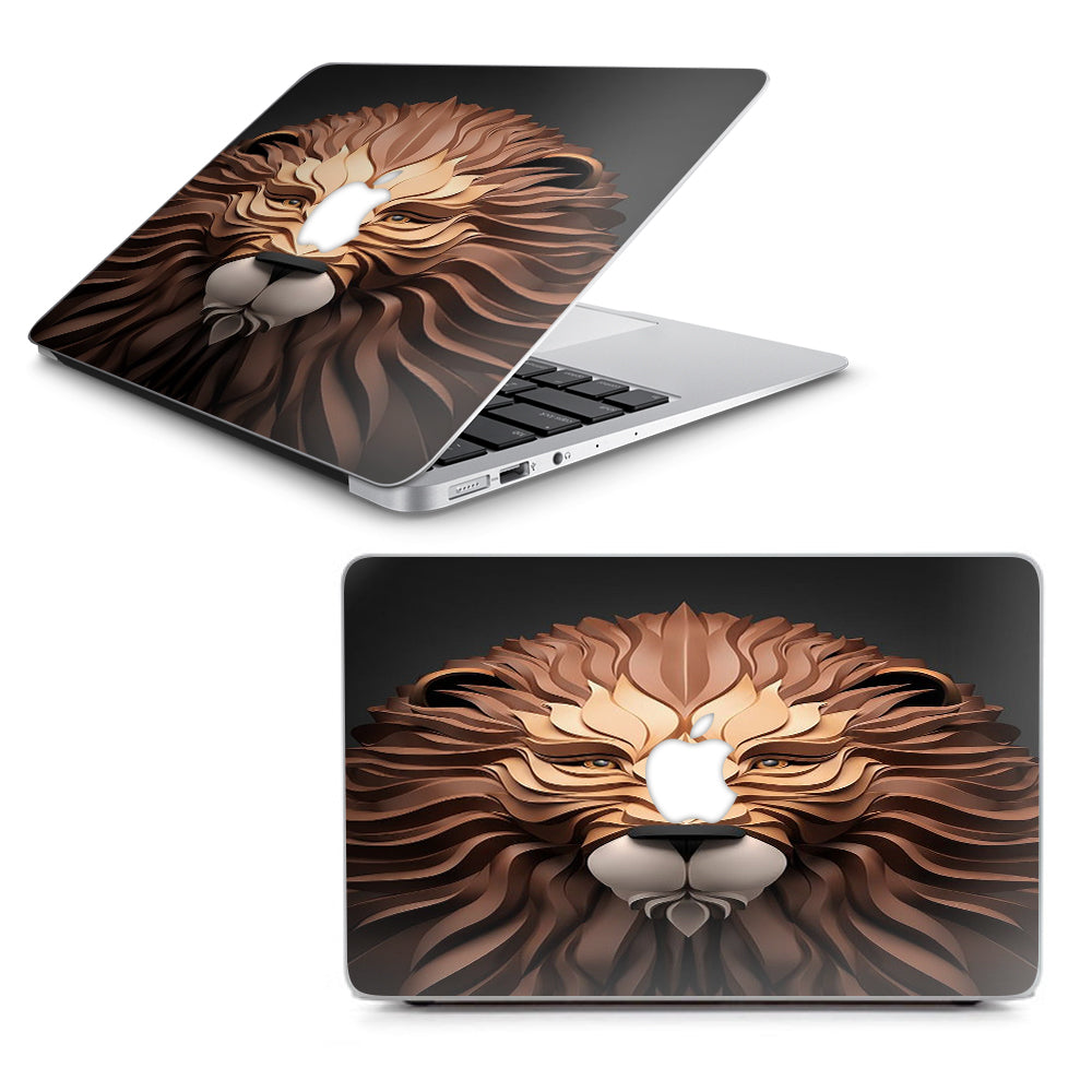 3D Lion Macbook Air 11 A1370 A1465 Protective Skin Sticker - Durable Vinyl Decal for MacBook Air 11-inch Models (2010-2017) | Perfect for Personalization, Office Use, and Travel Protection