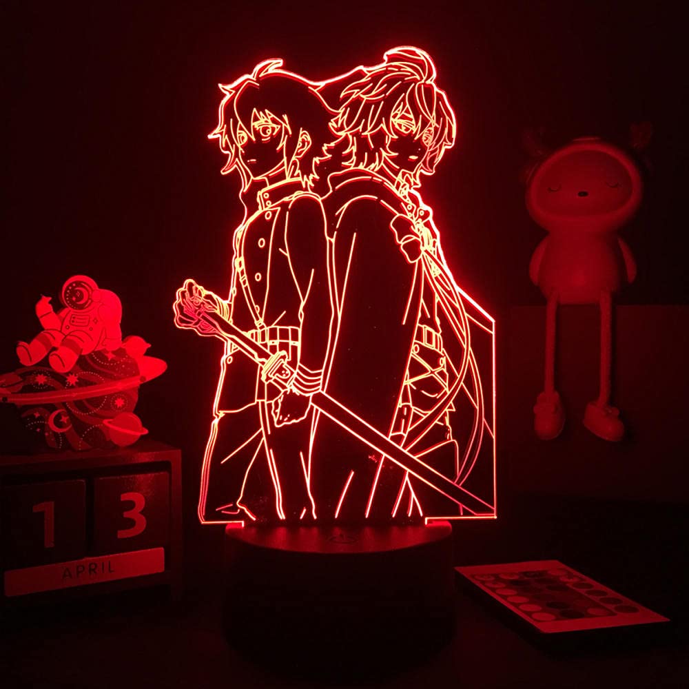 Lelouch Lamperouge Anime LED Night Light - 3D Illusion Lamp with 7 Color Touch Control | Perfect for Kids Room, Bedside Table Decor & Unique Gift for Boys and Girls | Home Decoration, Birthday Present, Anime Fan Collectible by TIEHENG HOICHAN
