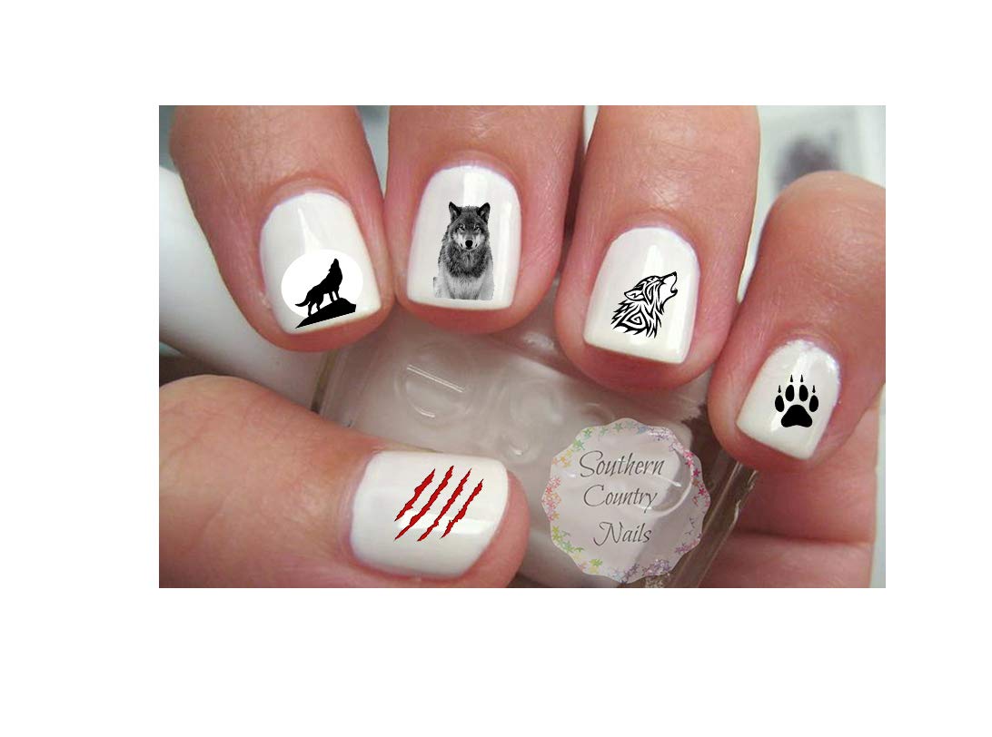 Wolf Nail Art Decals - Premium Nail Stickers for Halloween, Gothic & Animal Lover Designs - Perfect for DIY Manicures, Nail Salons & Costume Parties
