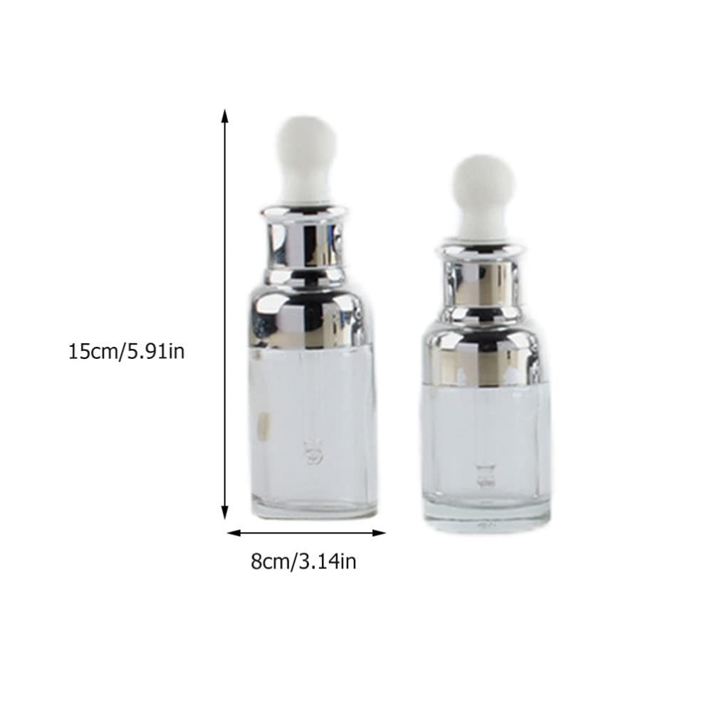 FOMIYES 5-Pack Clear Glass Dropper Bottles - Leakproof Essential Oil Containers with Eye Droppers for Travel & DIY - Perfect for Aromatherapy, CBD Oil & Liquid Storage