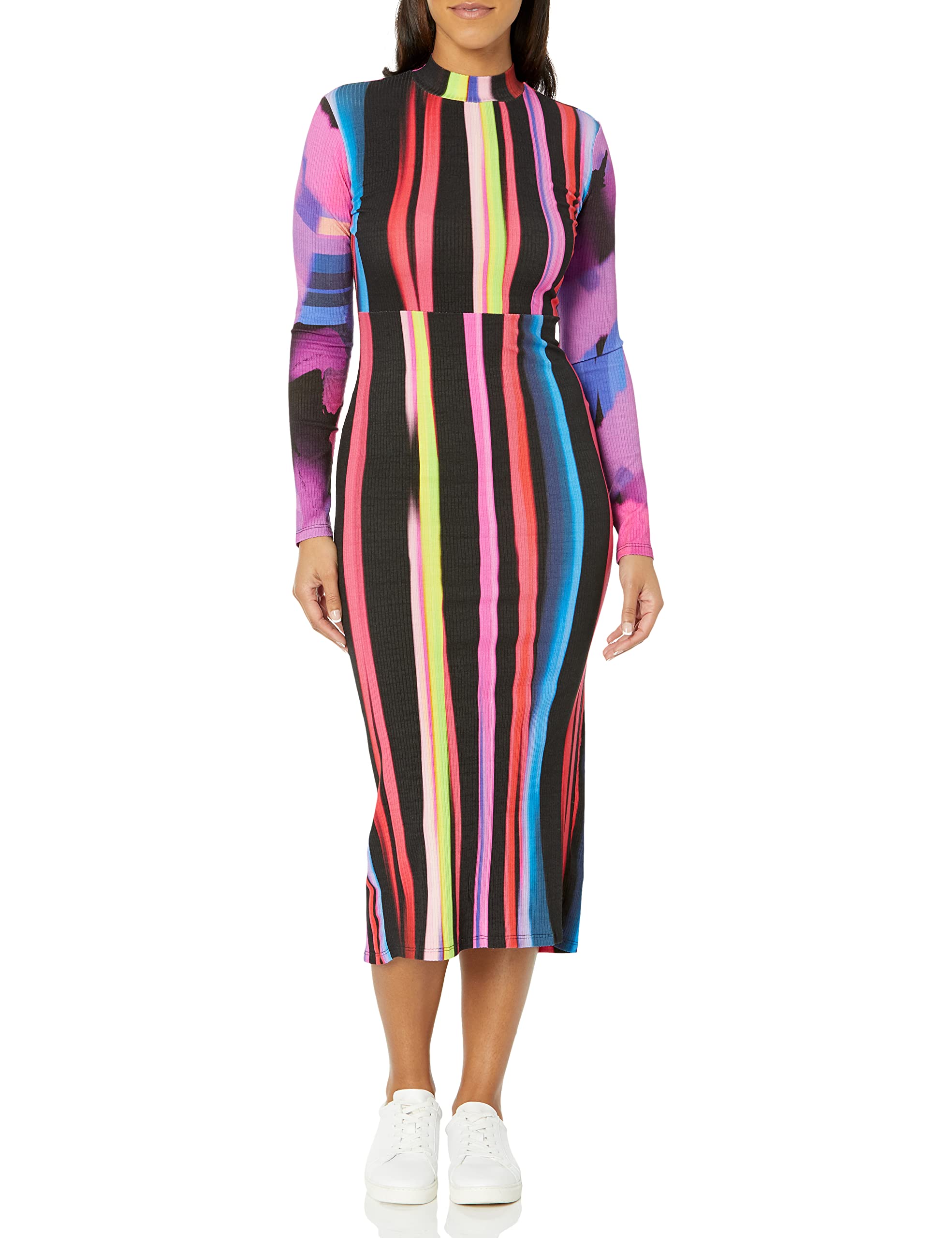 Desigual Women's Long Sleeve Knit Dress - Elegant & Comfortable Fall/Winter Dress for Office, Party & Casual Wear
