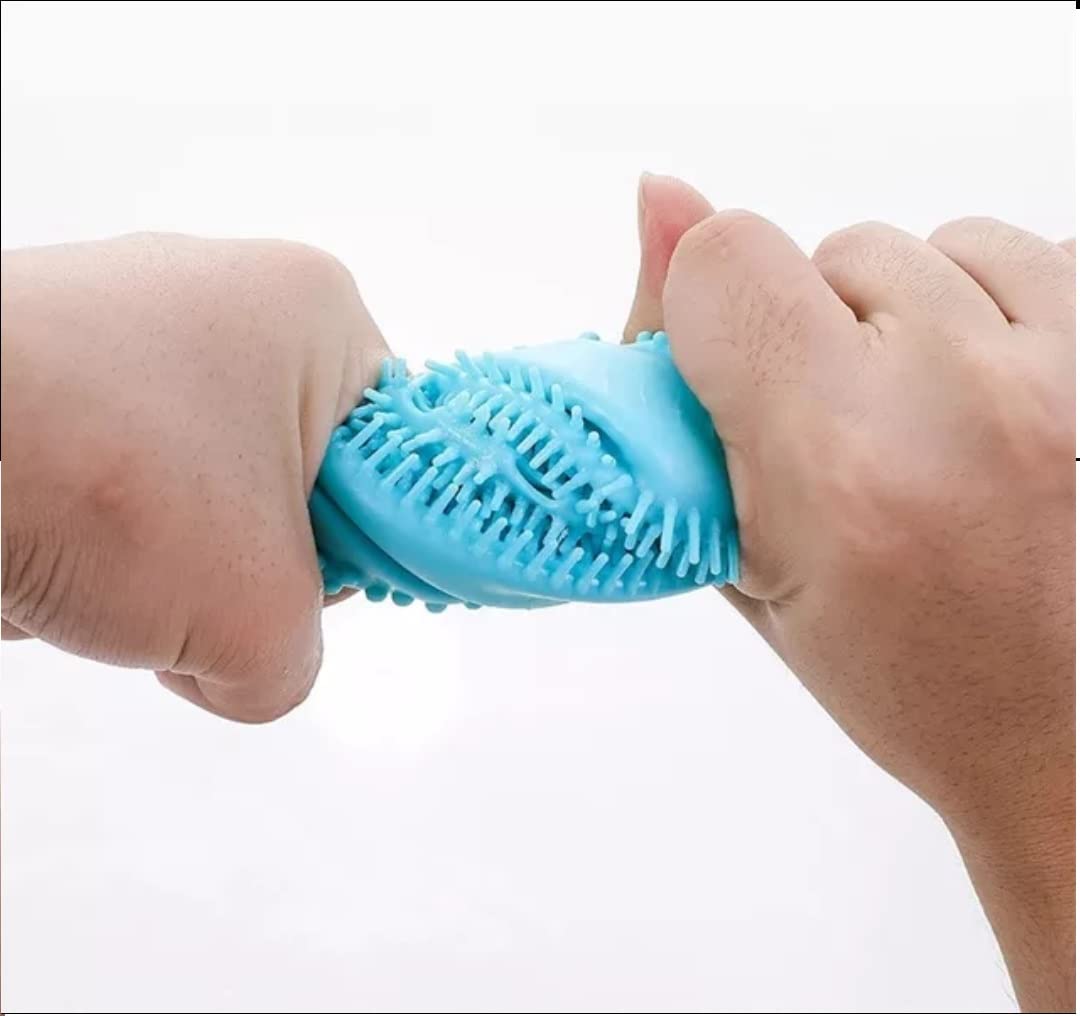 NAIDEV Silicone Double Sided Exfoliating Body Scrubber - Deep Cleaning Bath Brush for Women & Men - Massage & Exfoliate Skin - Creates Rich Bubbles - Perfect for Shower, Spa & Daily Skincare Routine (Blue)