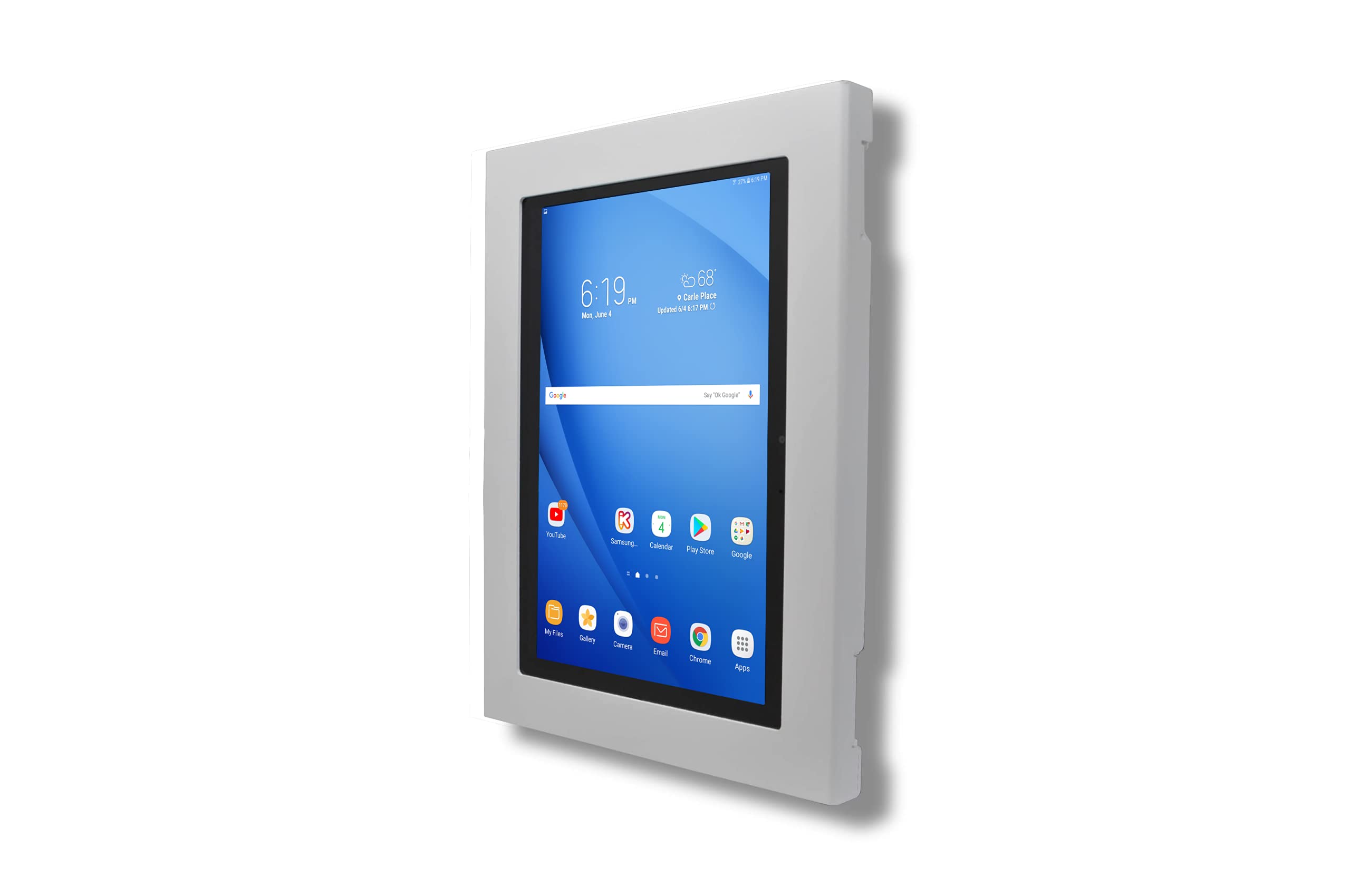 Secure TABcare Anti-Theft Metal Locking Case for Samsung Galaxy TAB A 10.1 2019 Tablet (SM-T510) - Heavy Duty Protection for Kiosk, POS System, Retail Store Display & Time Clock - White - Perfect for Business, Public Spaces & High-Traffic Areas